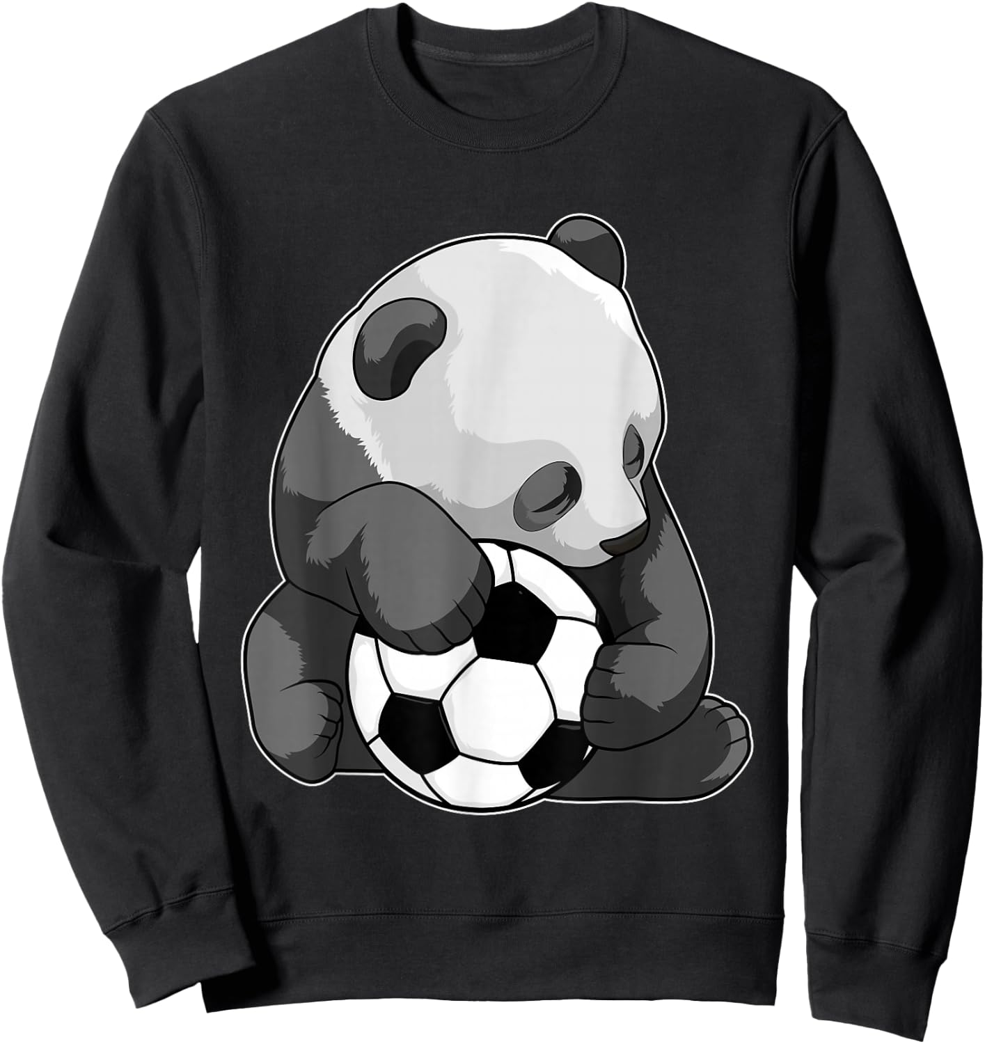 Panda Soccer player Soccer Sports Sweatshirt - Sweatshirt | Black