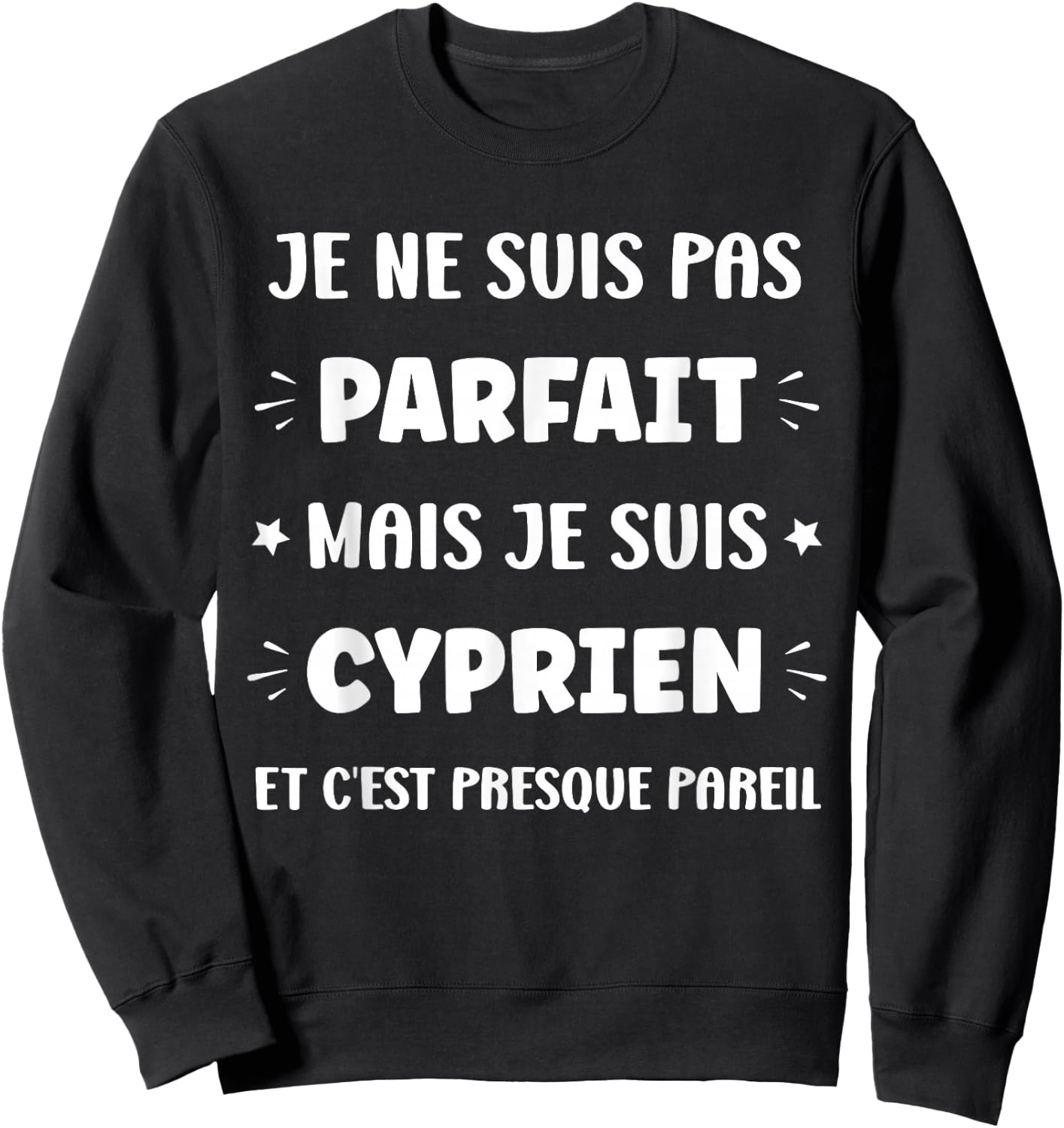 Humor Custom Name Cyprien Sweatshirt - Sweatshirt | Black