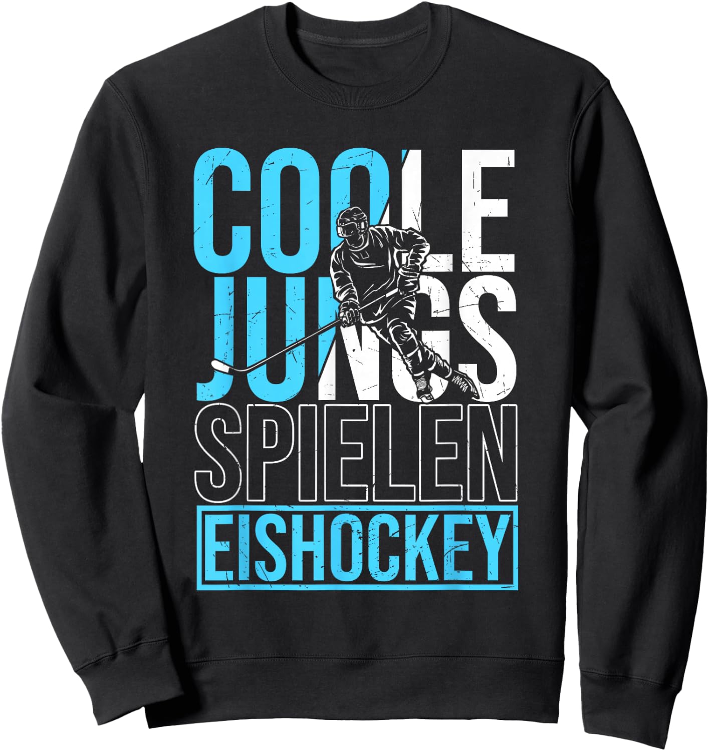 Cool Boys Playing Ice Hockey Ice Hockey Player Boys' , black Sweatshirt - Sweatshirt | Black