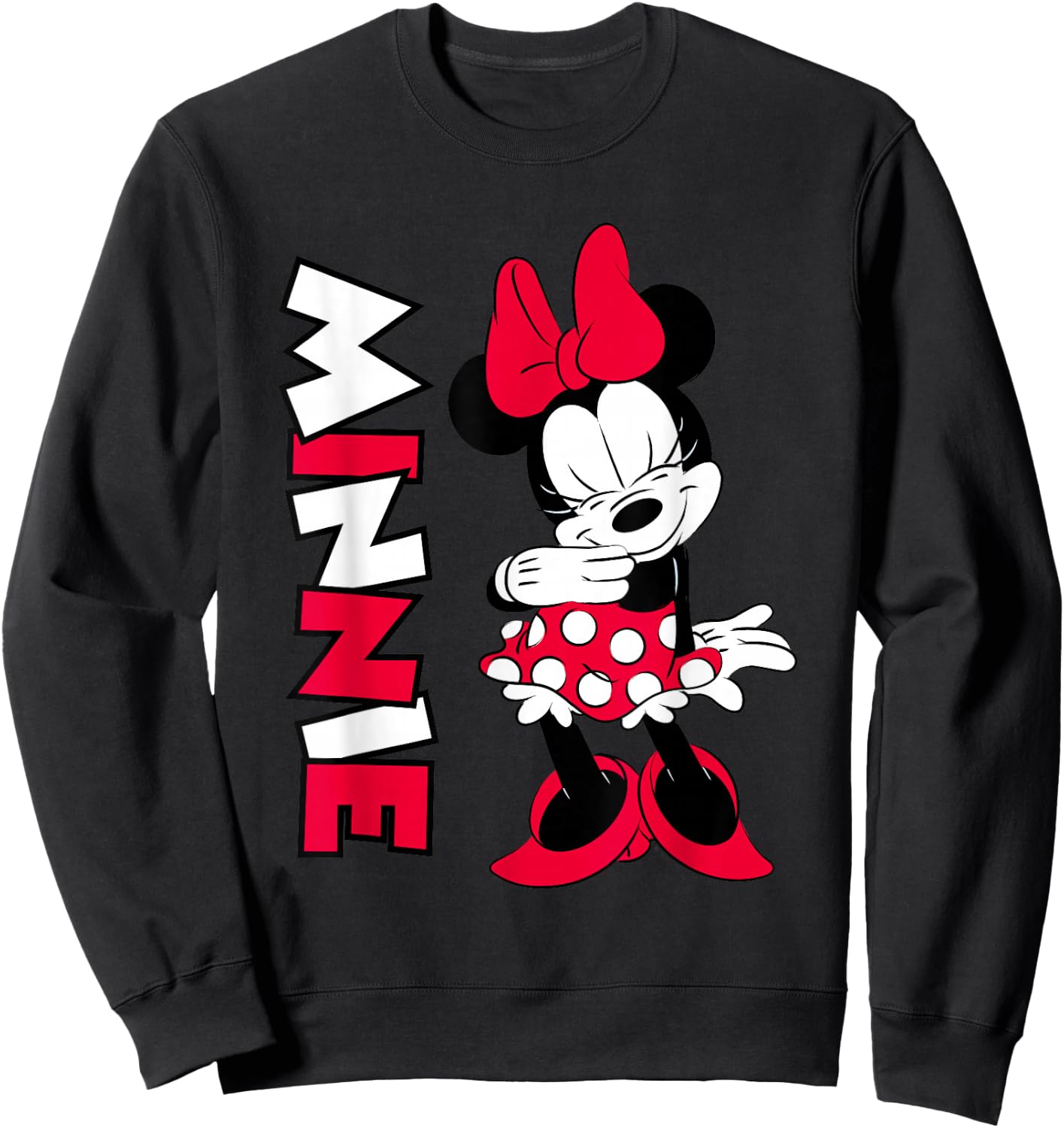 Minnie Mouse Giggling , black Sweatshirt - Sweatshirt | Black