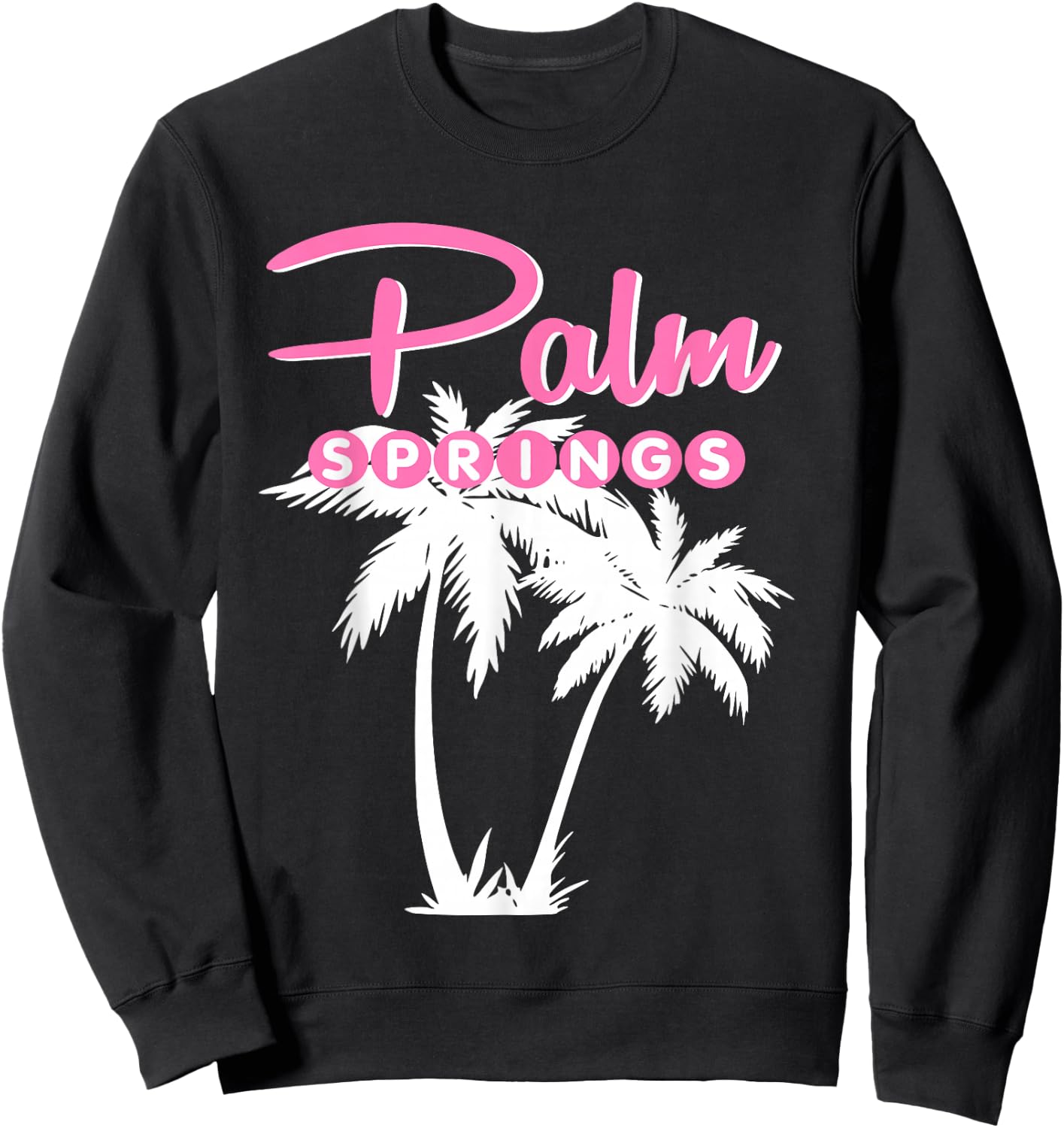 PALM SPRINGS RETRO VINTAGE CALIFORNIA Palm Tree Sweatshirt - Sweatshirt | Black
