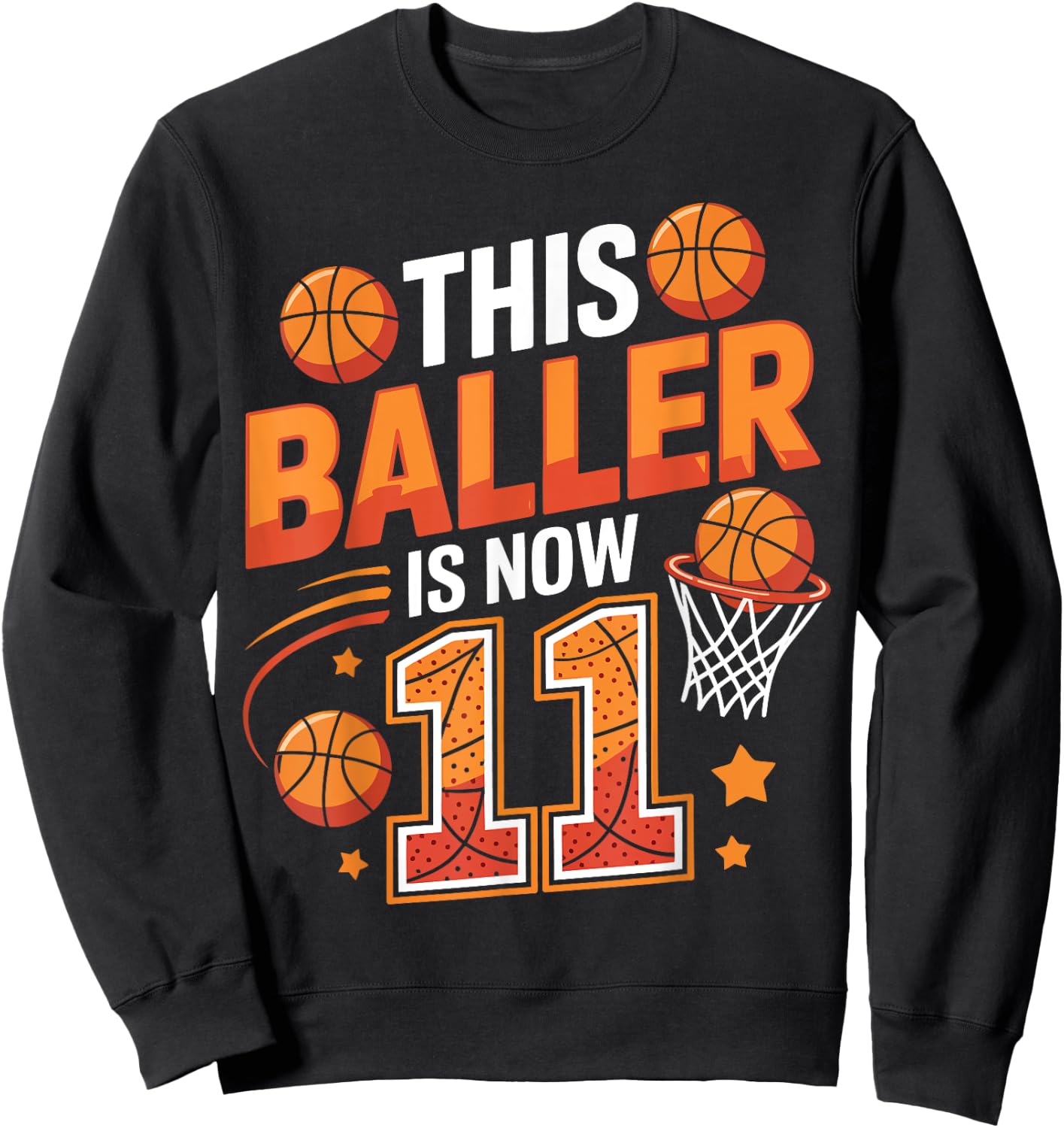 Ce Joueur a Maintenant 11 adorateurs de Basket-Ball Amusants pour Leur 11e Anniversaire Sweatshirt - Sweatshirt | Black