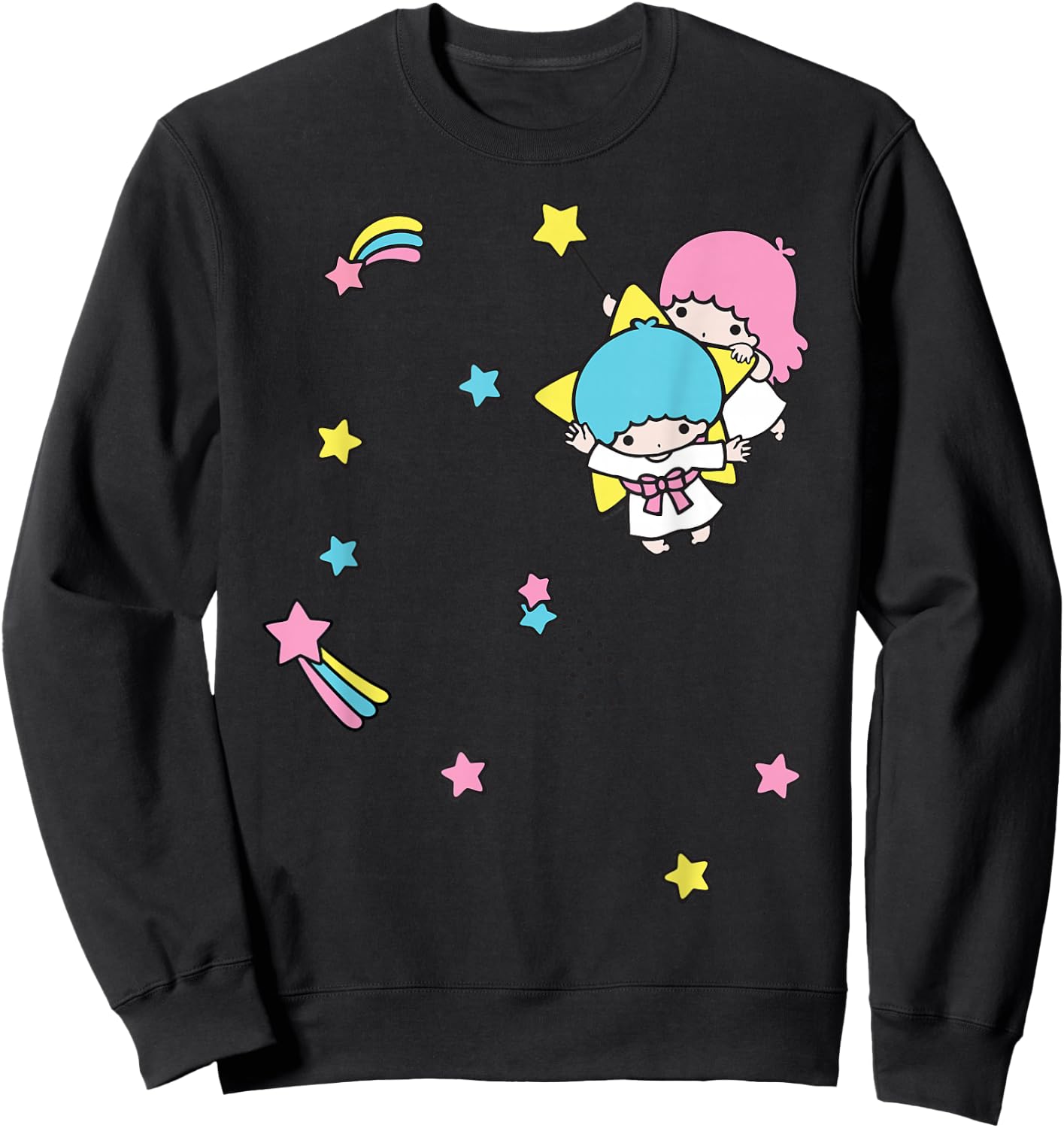 Little Twin Stars Rainbow Stars Sweatshirt - Sweatshirt | Black