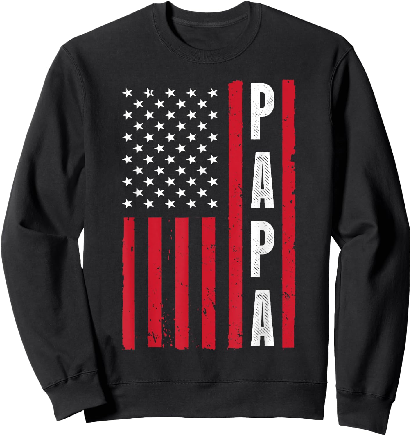 Best Papa Design Dad Grandpa Papi Father's Day Papa Sweatshirt - Sweatshirt | Black