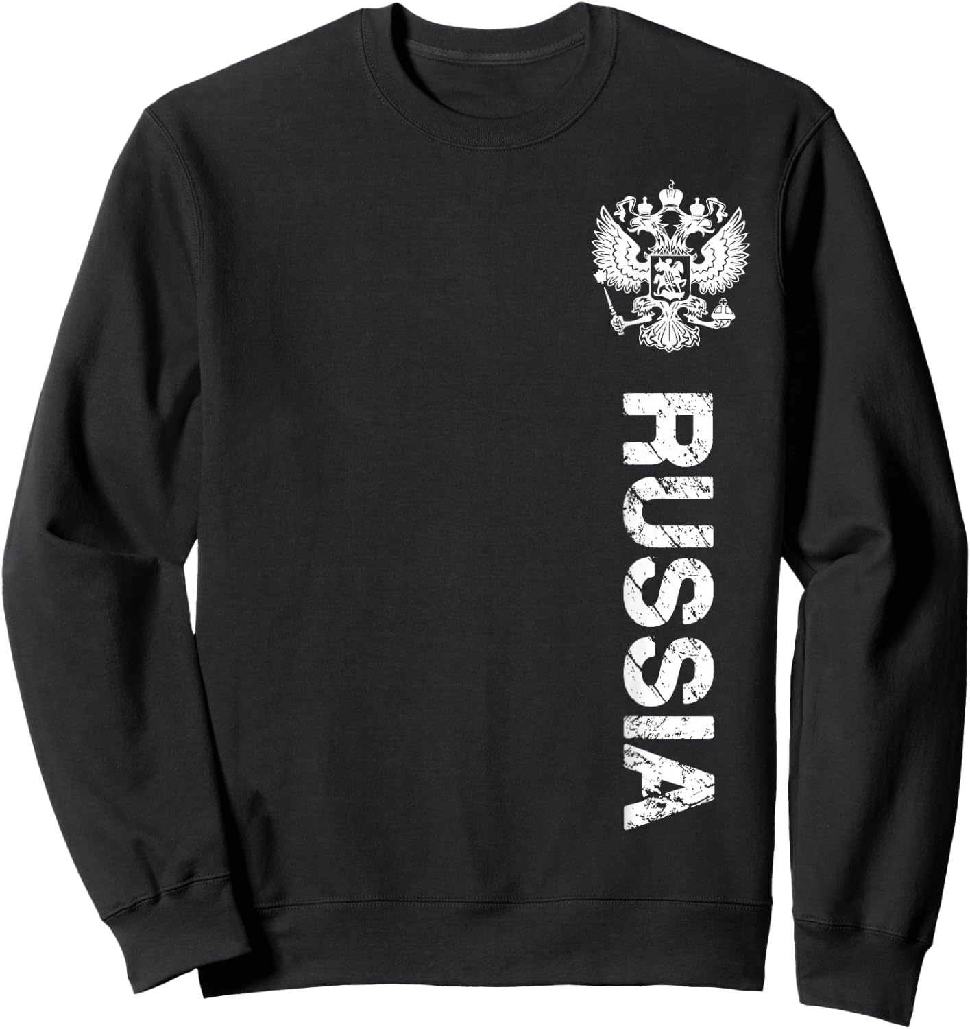 Russia Shirt Russia Flag Crest Men's & Women's Russia , black Sweatshirt - Sweatshirt | Black