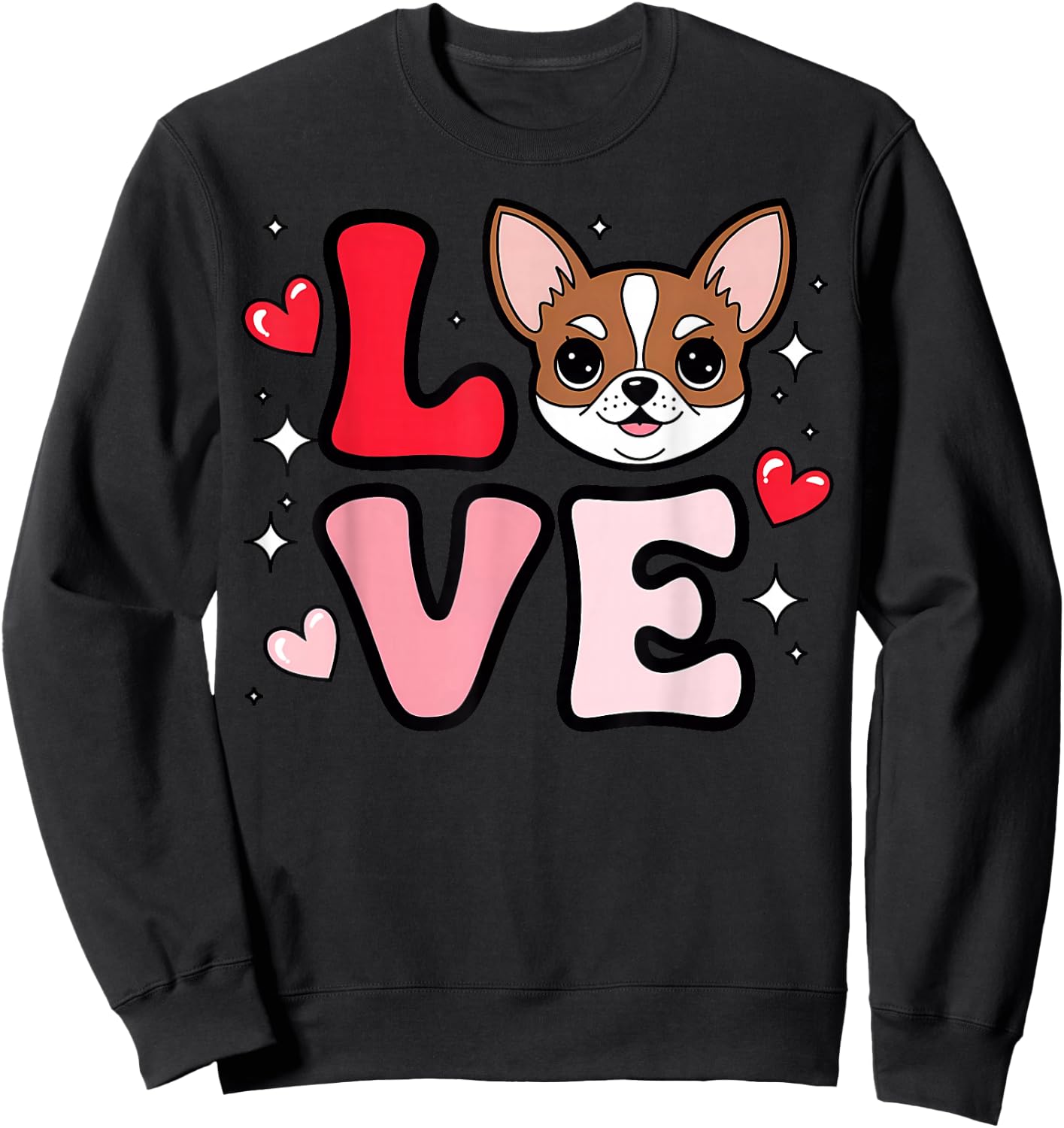 Chihuahua Love Cute Chichi Puppy Dog Mom Girls Women Sweatshirt - Sweatshirt | Black