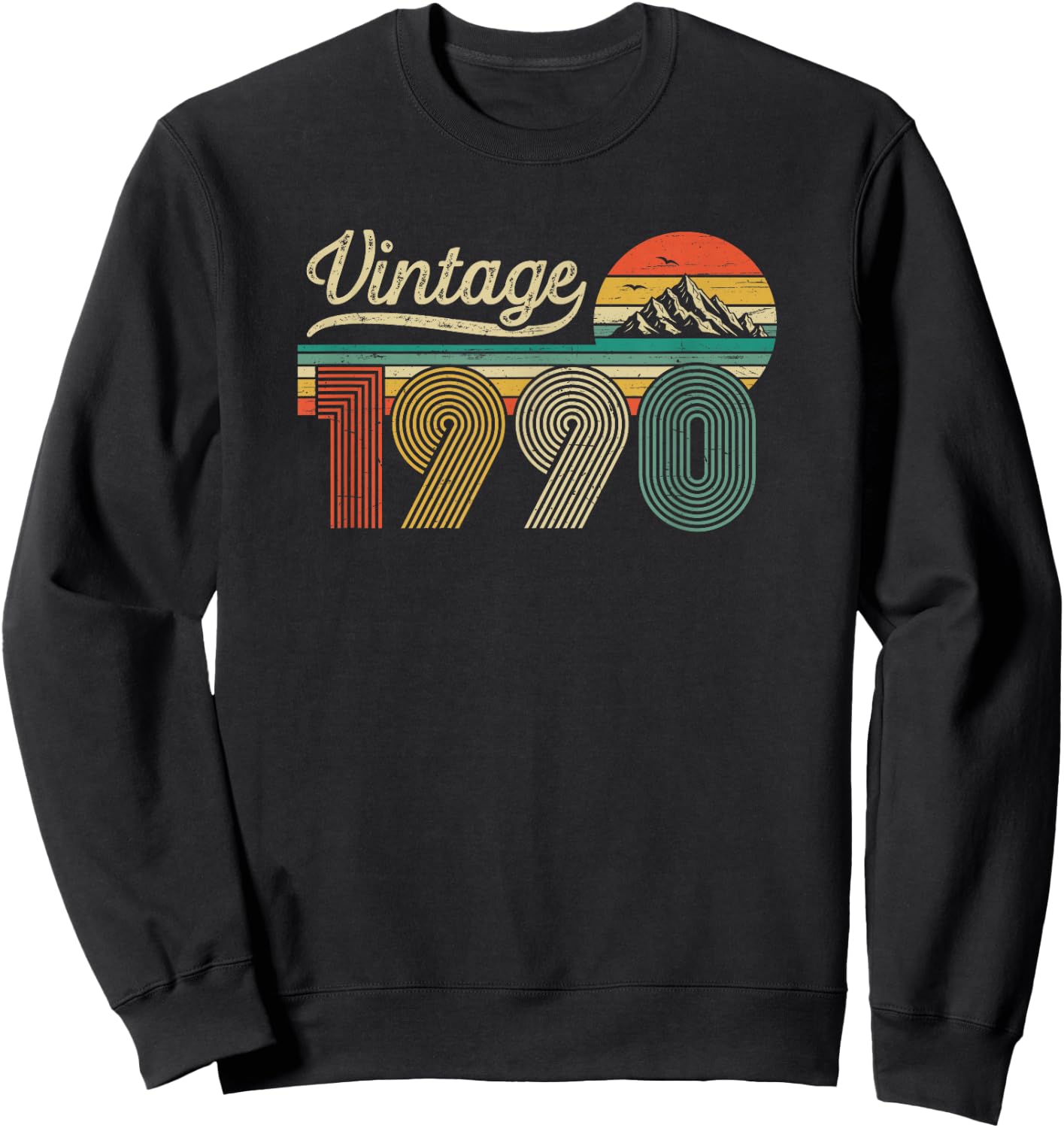 Vintage 1990 Anniversaire 36 Ans pour Hommes Femmes Sweatshirt - Sweatshirt | Black