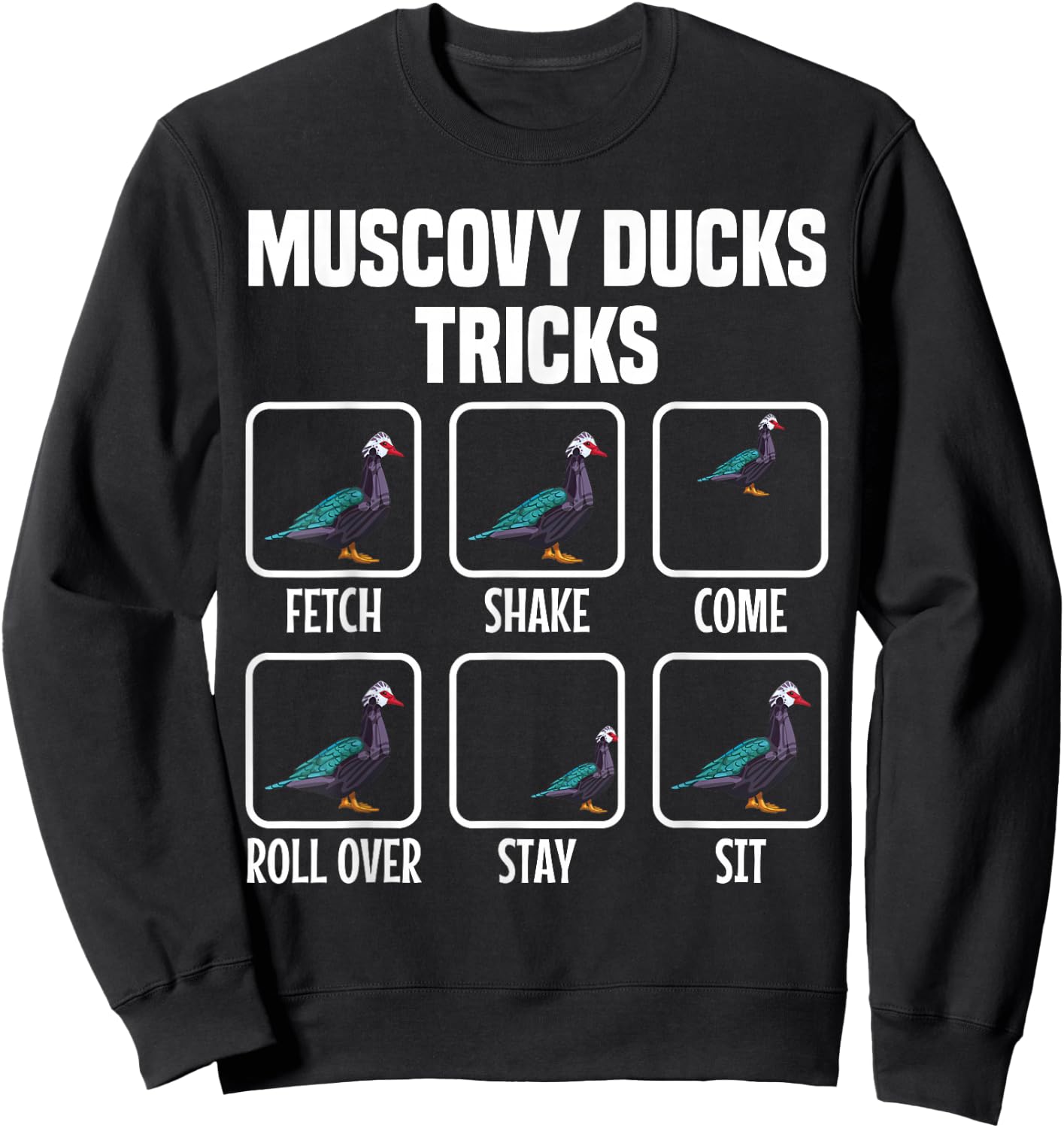 Muscovy Duck Mom Muscovy Duck Supplies Food Muscovy Ducks , Small, Black Sweatshirt - Sweatshirt | Black