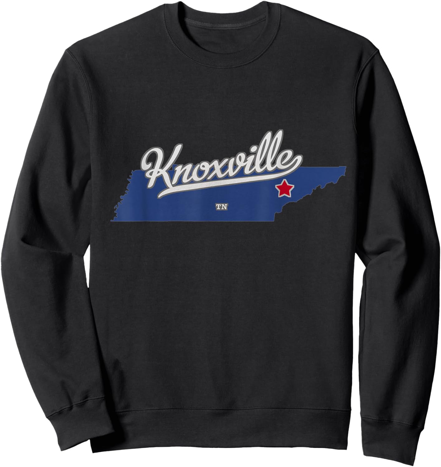 Knoxville Tennessee TN Map Sweatshirt - Sweatshirt | Black