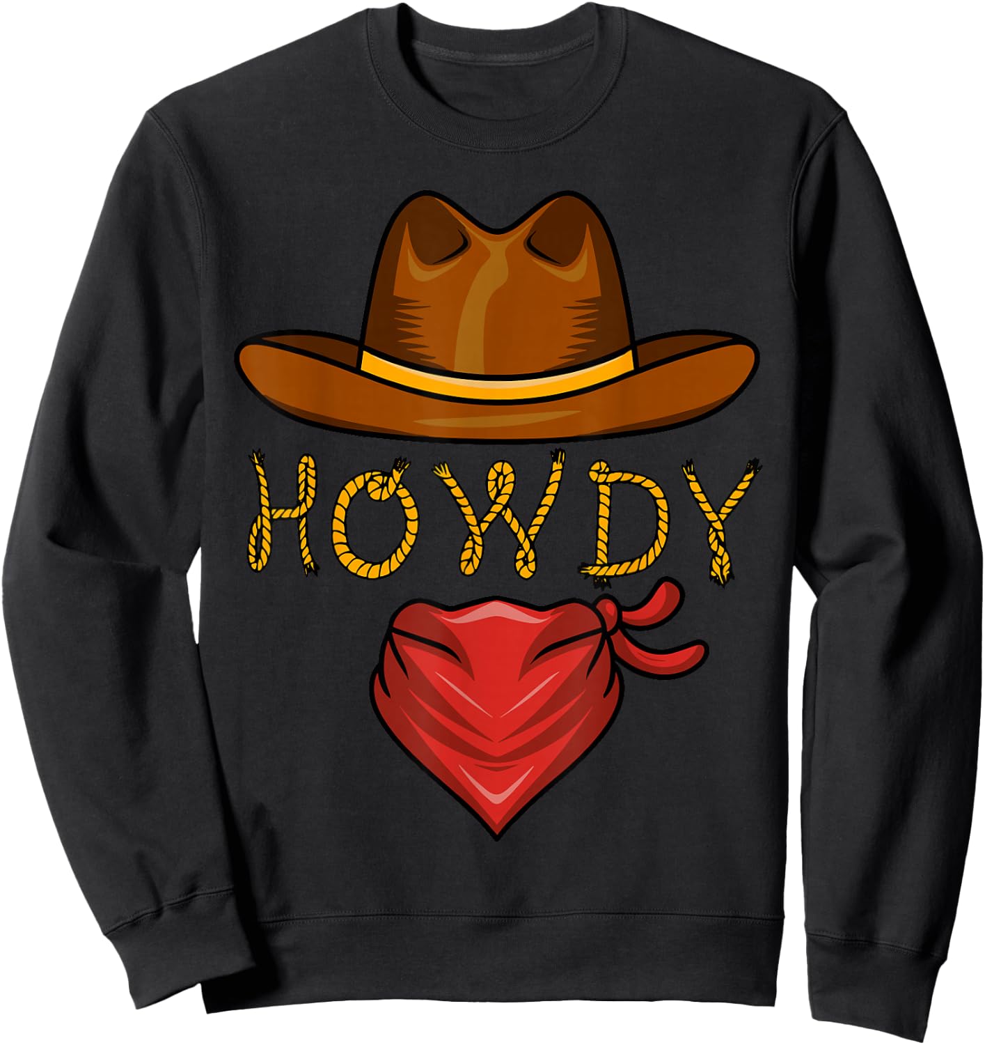 Howdy Rodeo Western Country Southern Cowboy Cowgirl Men's Boys , black, S Sweatshirt - Sweatshirt | Black