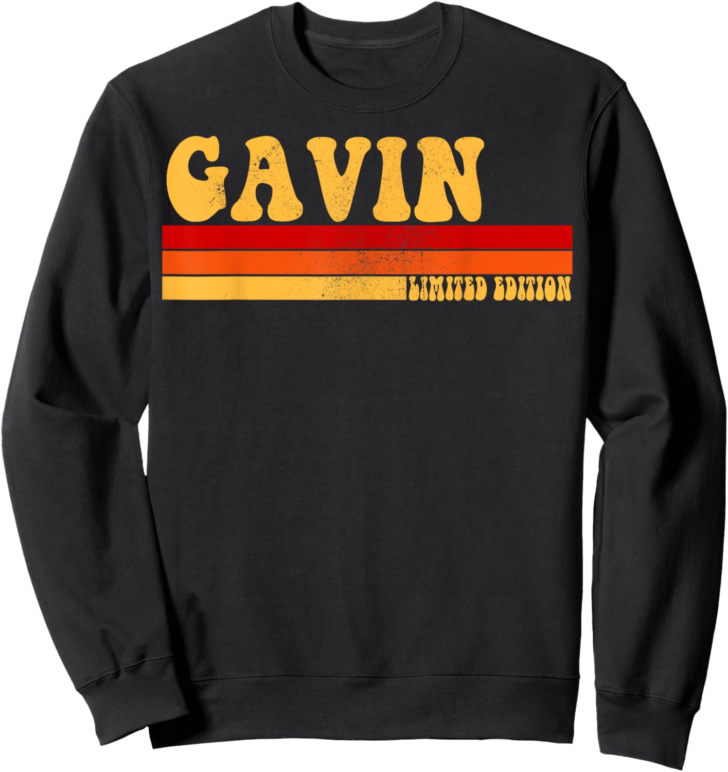 GAVIN Name Personalized Idea Men Retro Vintage GAVIN Sweatshirt - Sweatshirt | Black