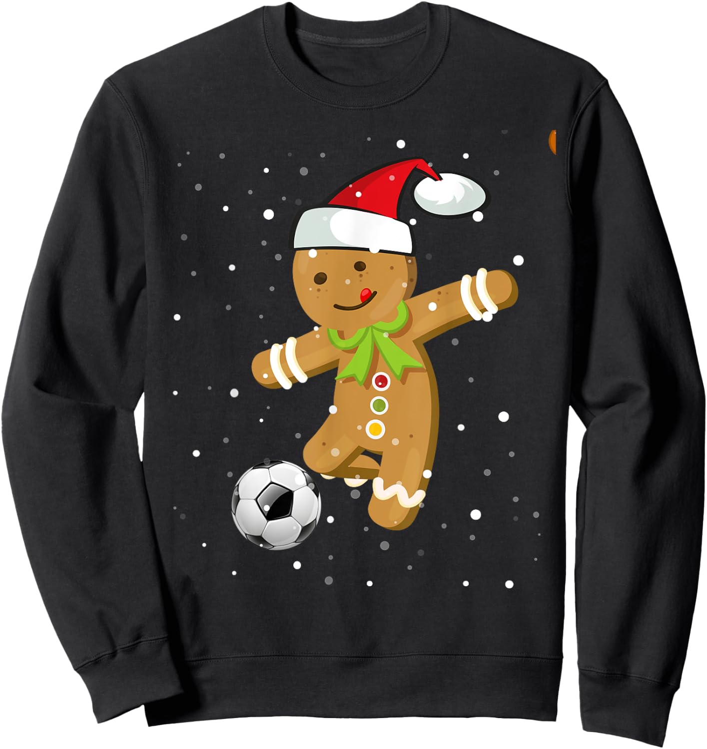 Christmas Football Soccer Gingerbread Player Sweatshirt - Sweatshirt | Black