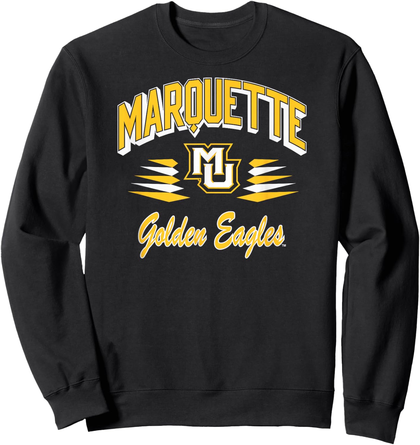 Marquette Golden Eagles Retro Diamond Navy Sweatshirt - Sweatshirt | Black