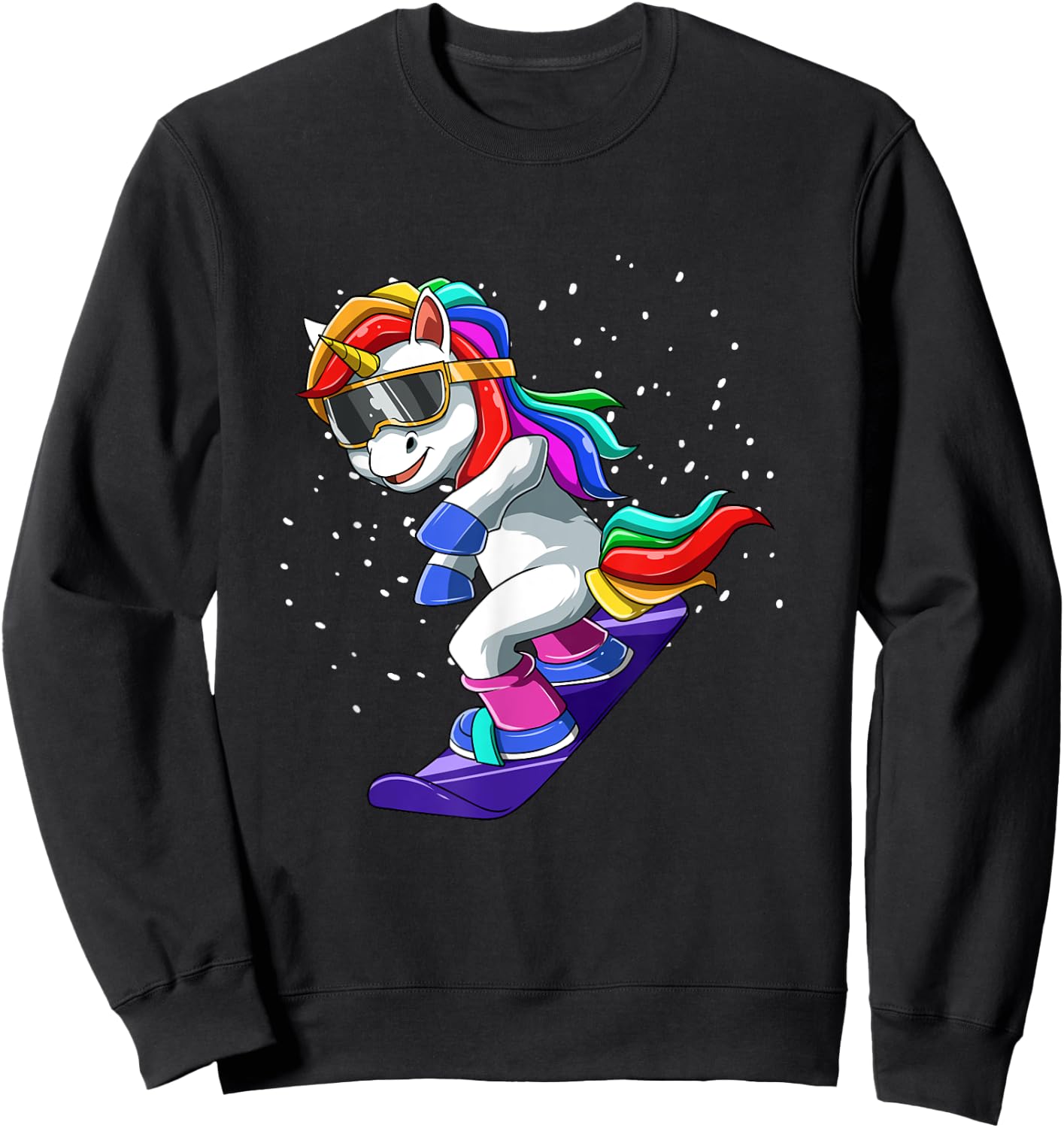 Unicorn Snowboard - Funny Ski and Wintersports Sweatshirt - Sweatshirt | Black