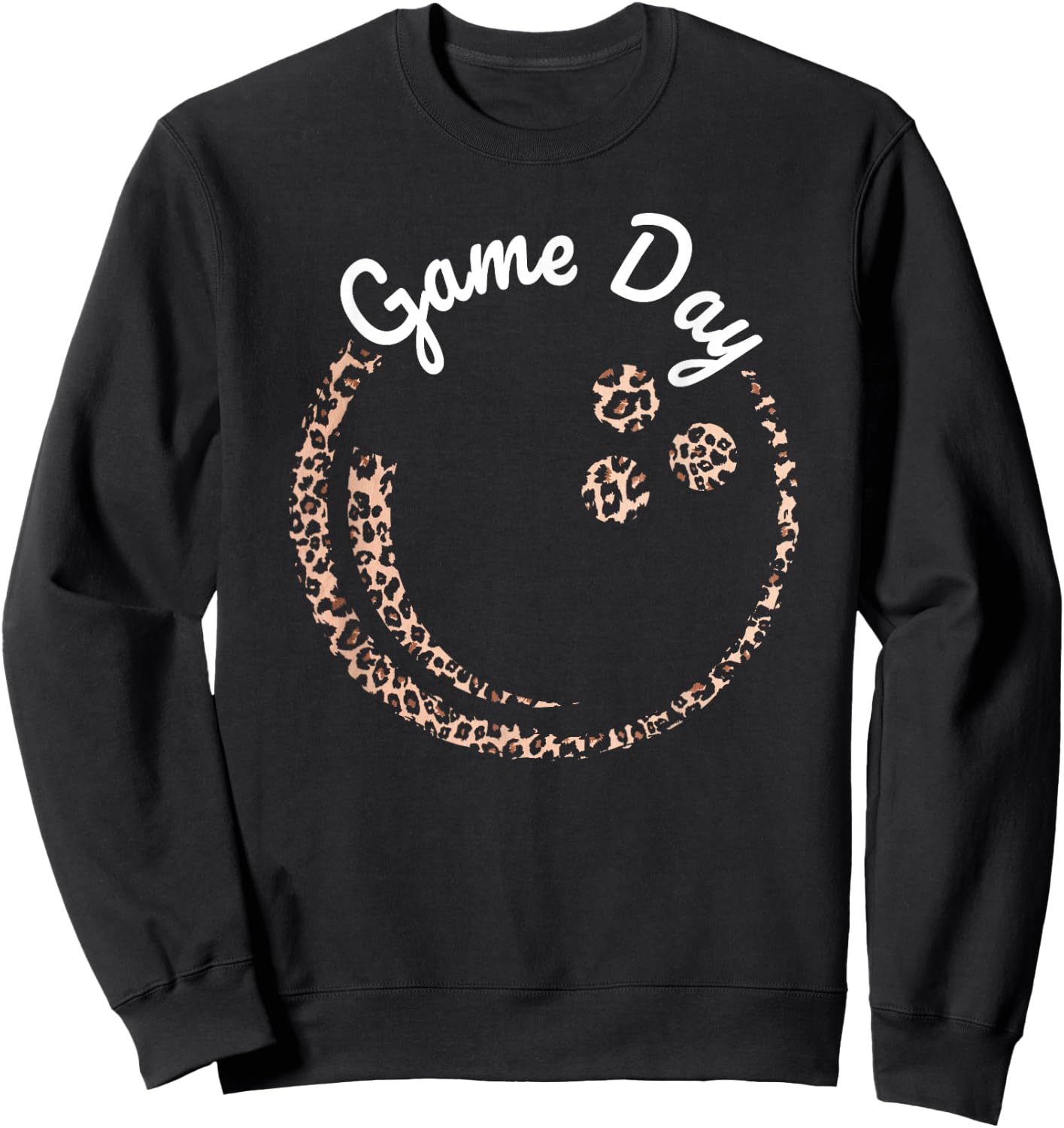 Bowling Player Game Day Leopard Bowler Women Sweatshirt - Sweatshirt | Black