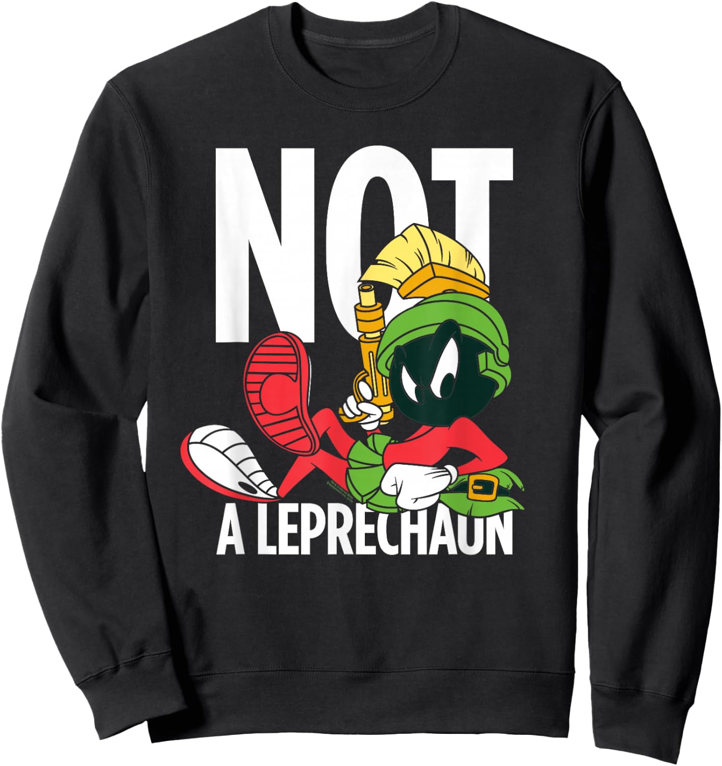 Looney Tunes Marvin the Martian Not a Leprechaun Sweatshirt - Sweatshirt | Black