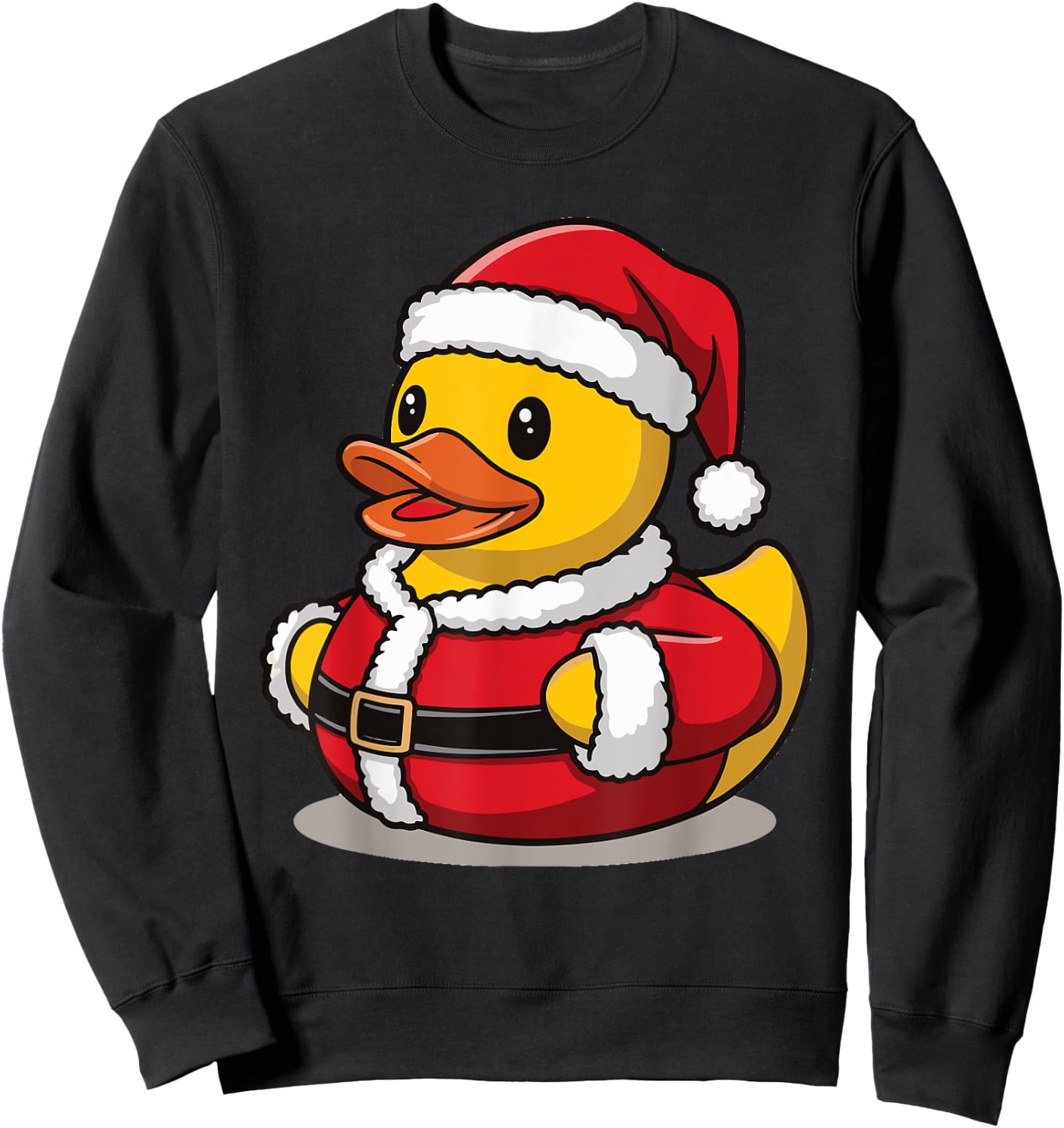 Adult Black Cartoon Holiday Winter Pull On 1 Count 0 Pockets Unique Design Short Sleeve Mandarin Collar Fitted Small Sweatshirt - Sweatshirt | Black