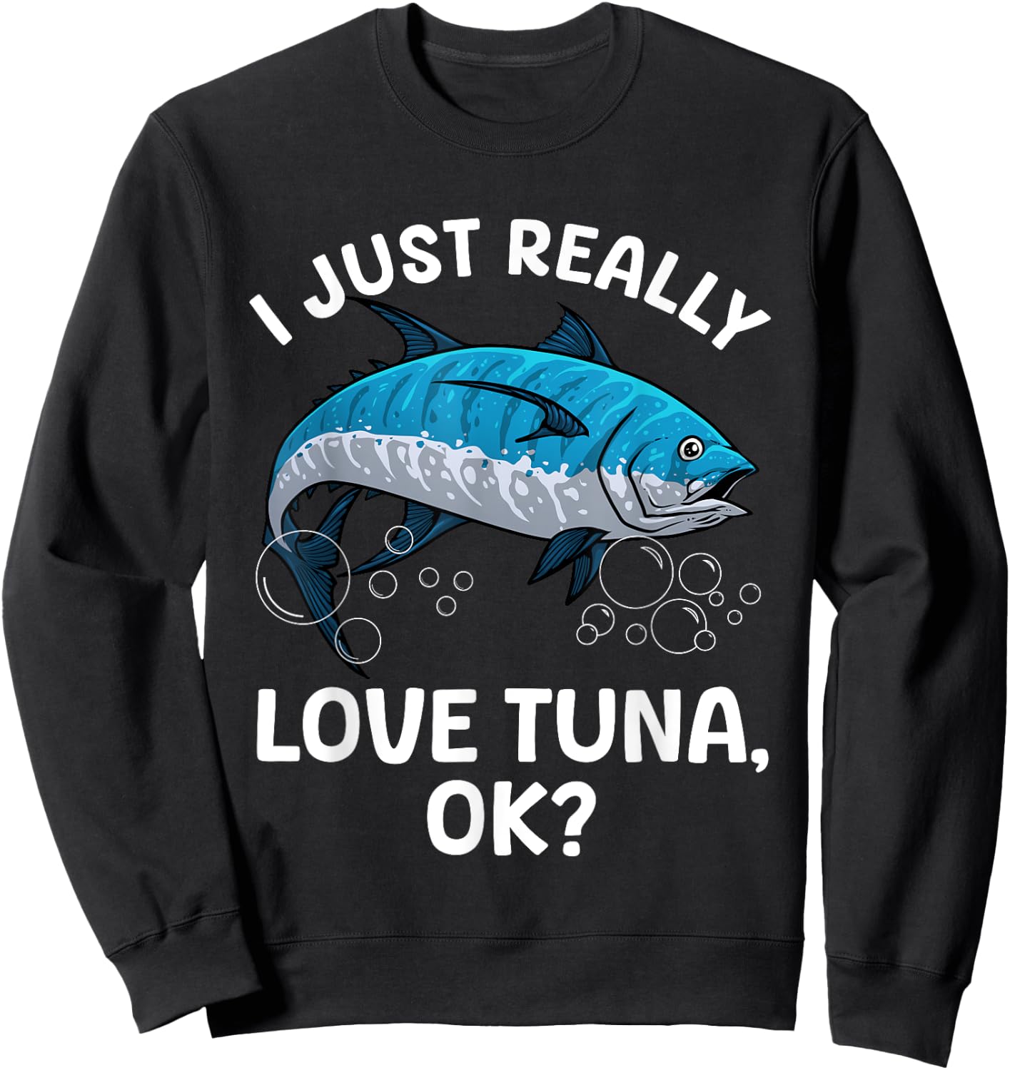 Cool Tuna Fishing Art Women Deep Sea Tuna Fishing Sweatshirt - Sweatshirt | Black