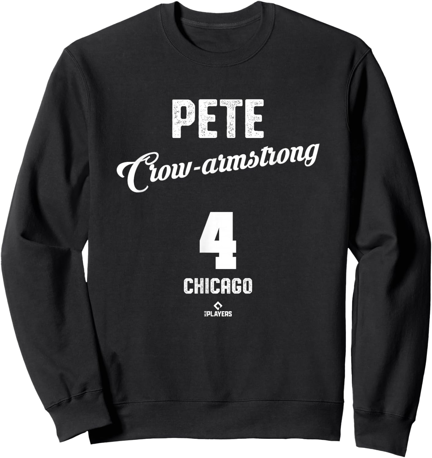 Pete Crow Armstrong 4 Chicago Baseball Vintage MLBPA Sweatshirt - Sweatshirt | Black