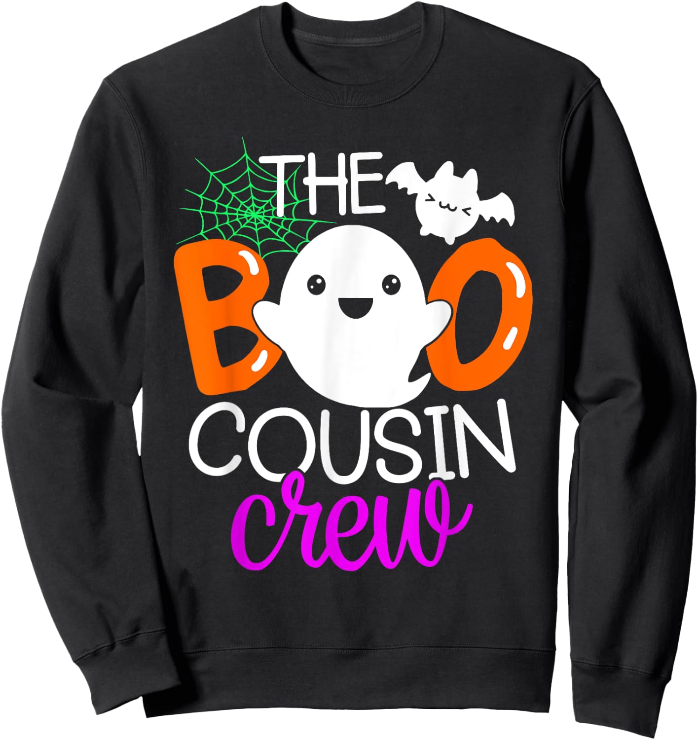 The Boo Cousin Crew Shirt Funny Ghost Halloween Costume Sweatshirt - Sweatshirt | Black