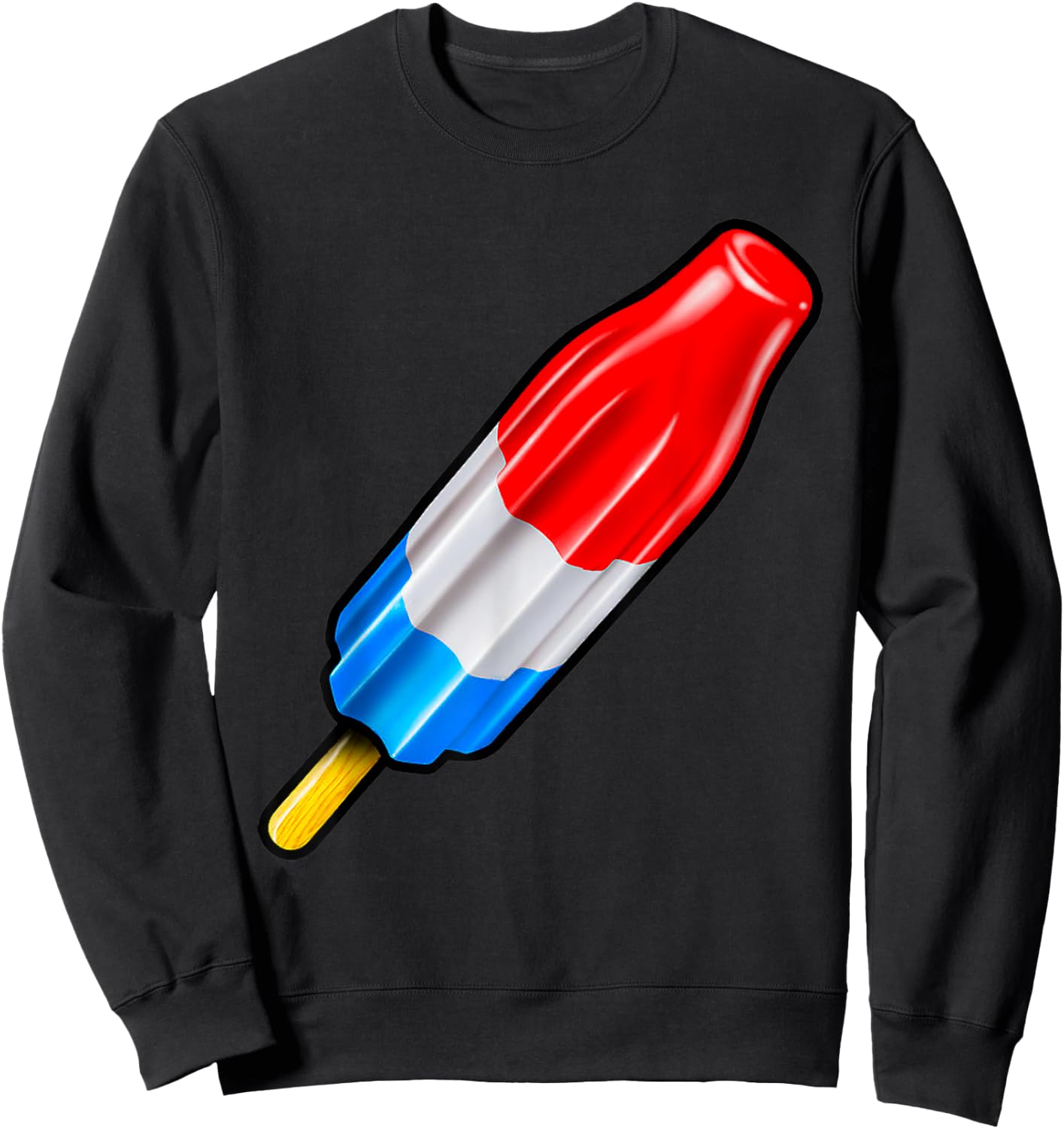 Red White and Blue Popsicle Sweatshirt - Sweatshirt | Black