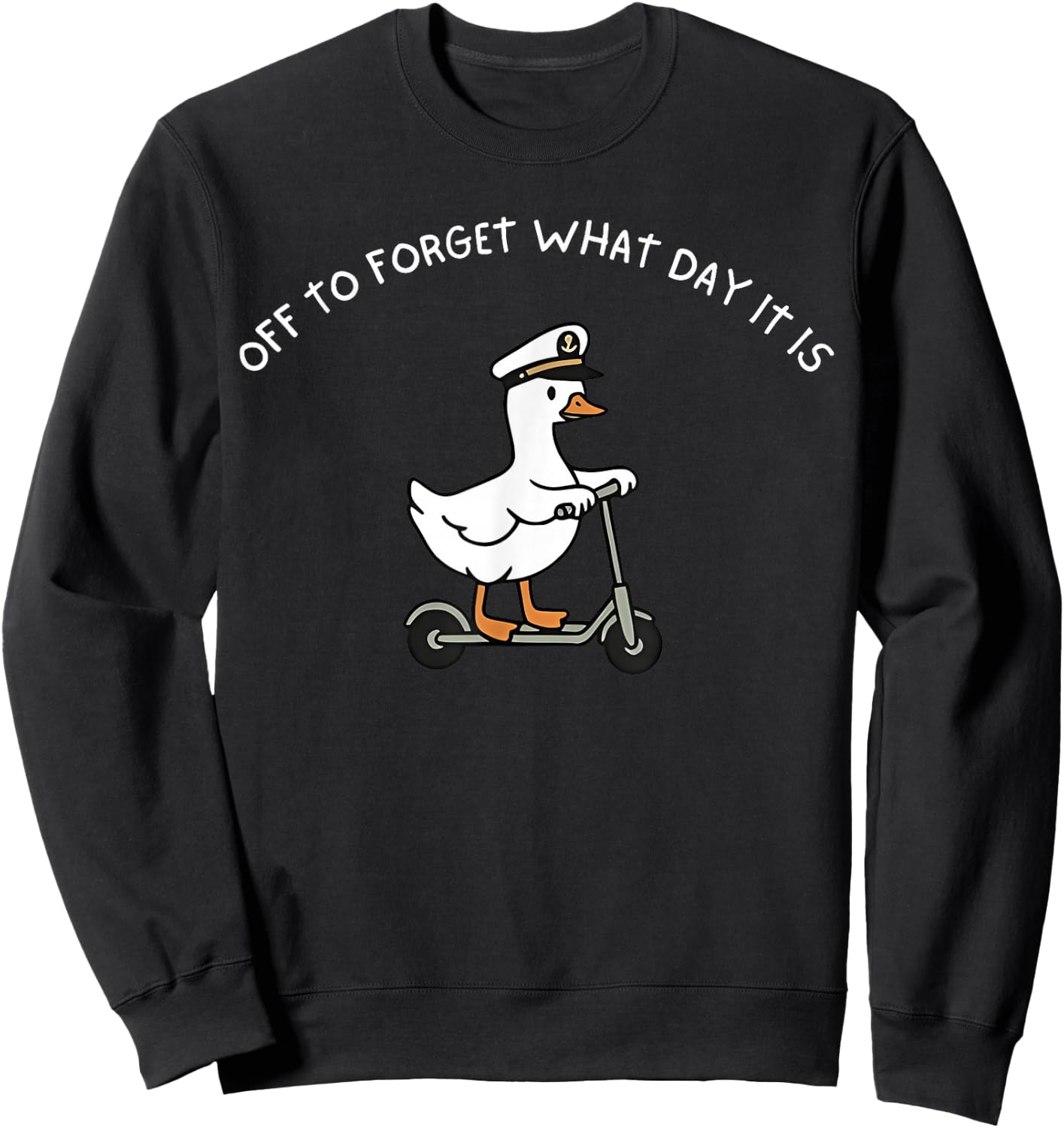 Off to Forget What Day It is Funny Goose Cruise Trip Sweatshirt - Sweatshirt | Black