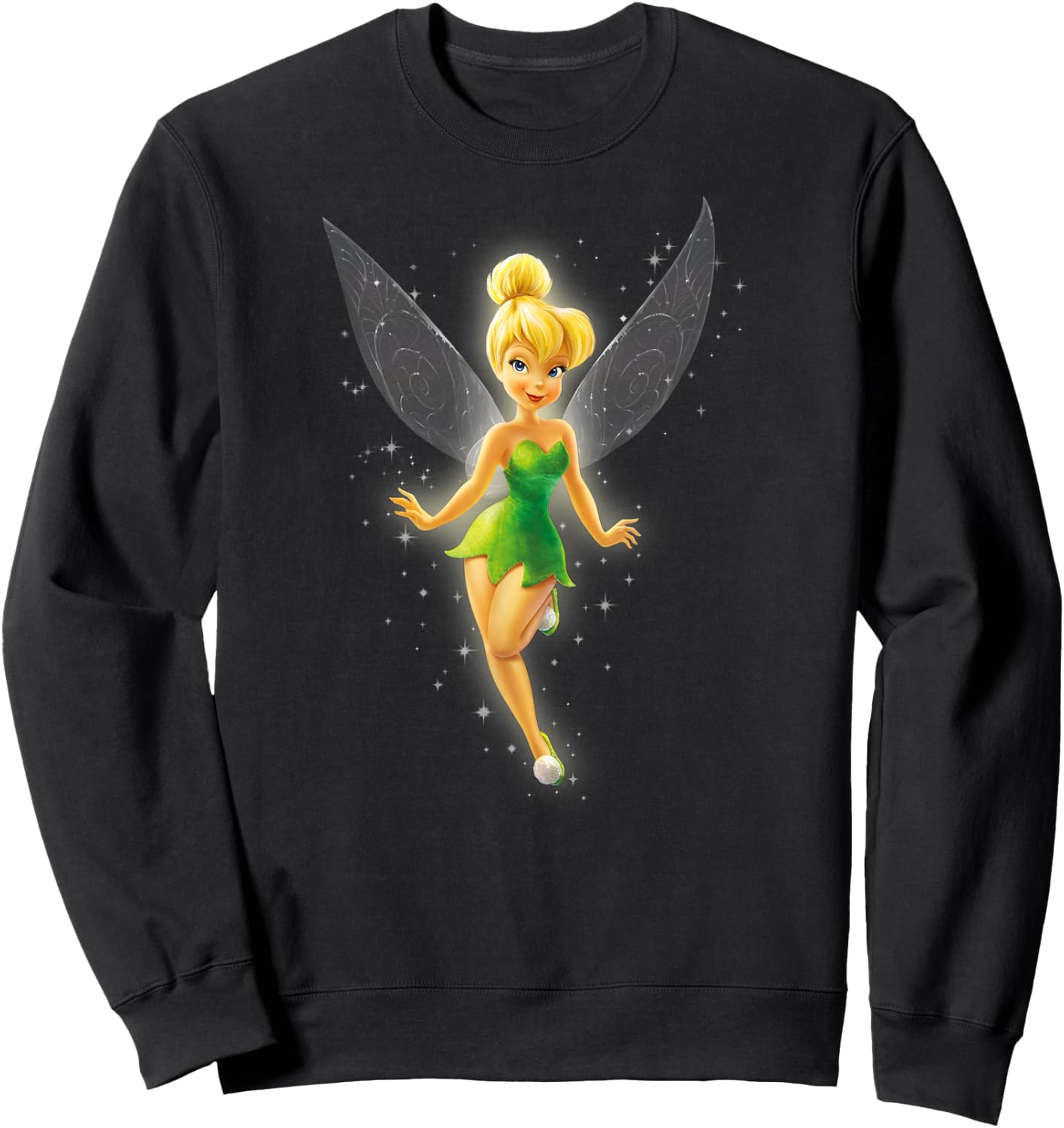 Tinkerbell Beautiful Fairy , black Sweatshirt - Sweatshirt | Black