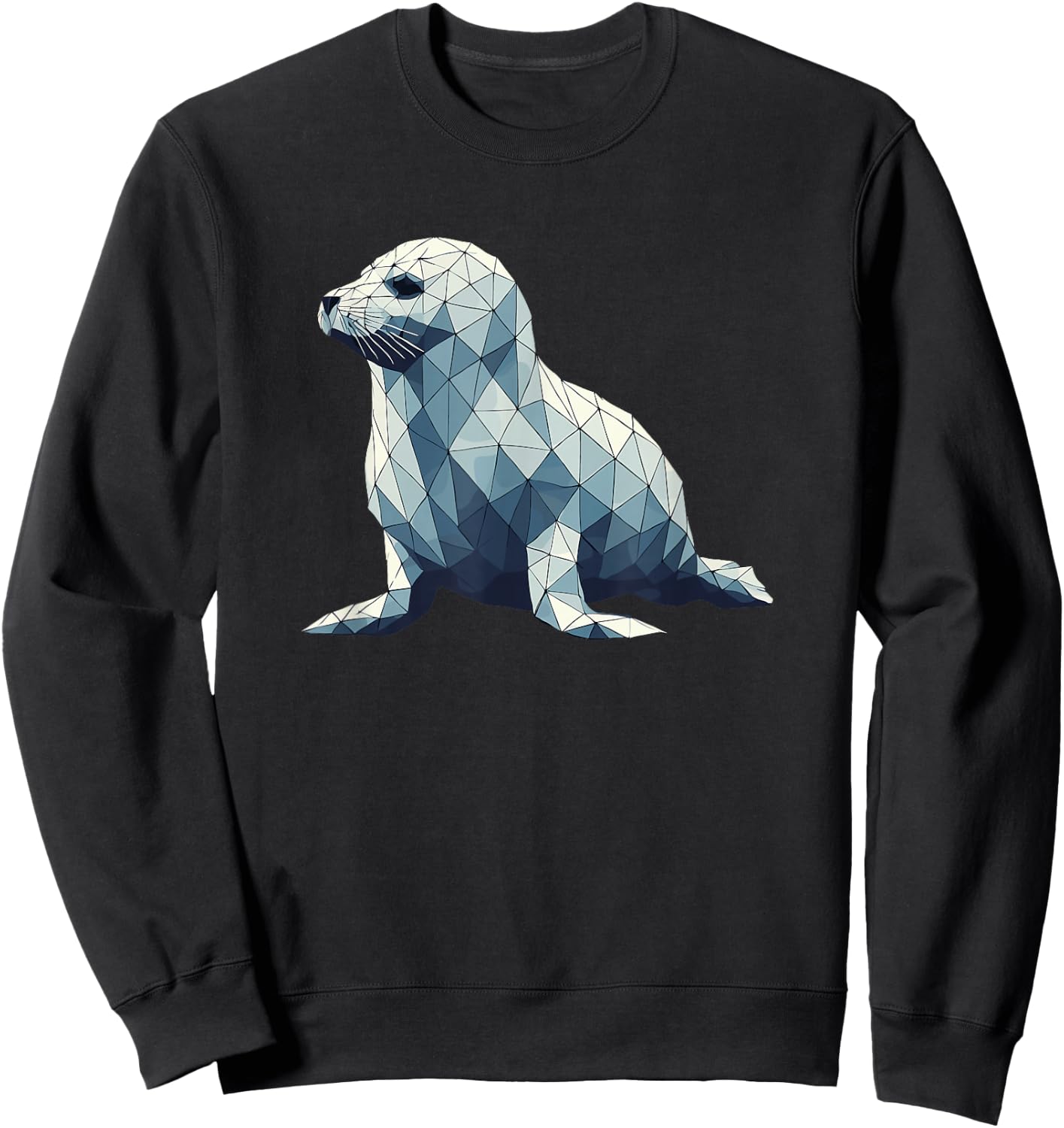 Geometric Art Baby Seal Seals Sweatshirt - Sweatshirt | Black