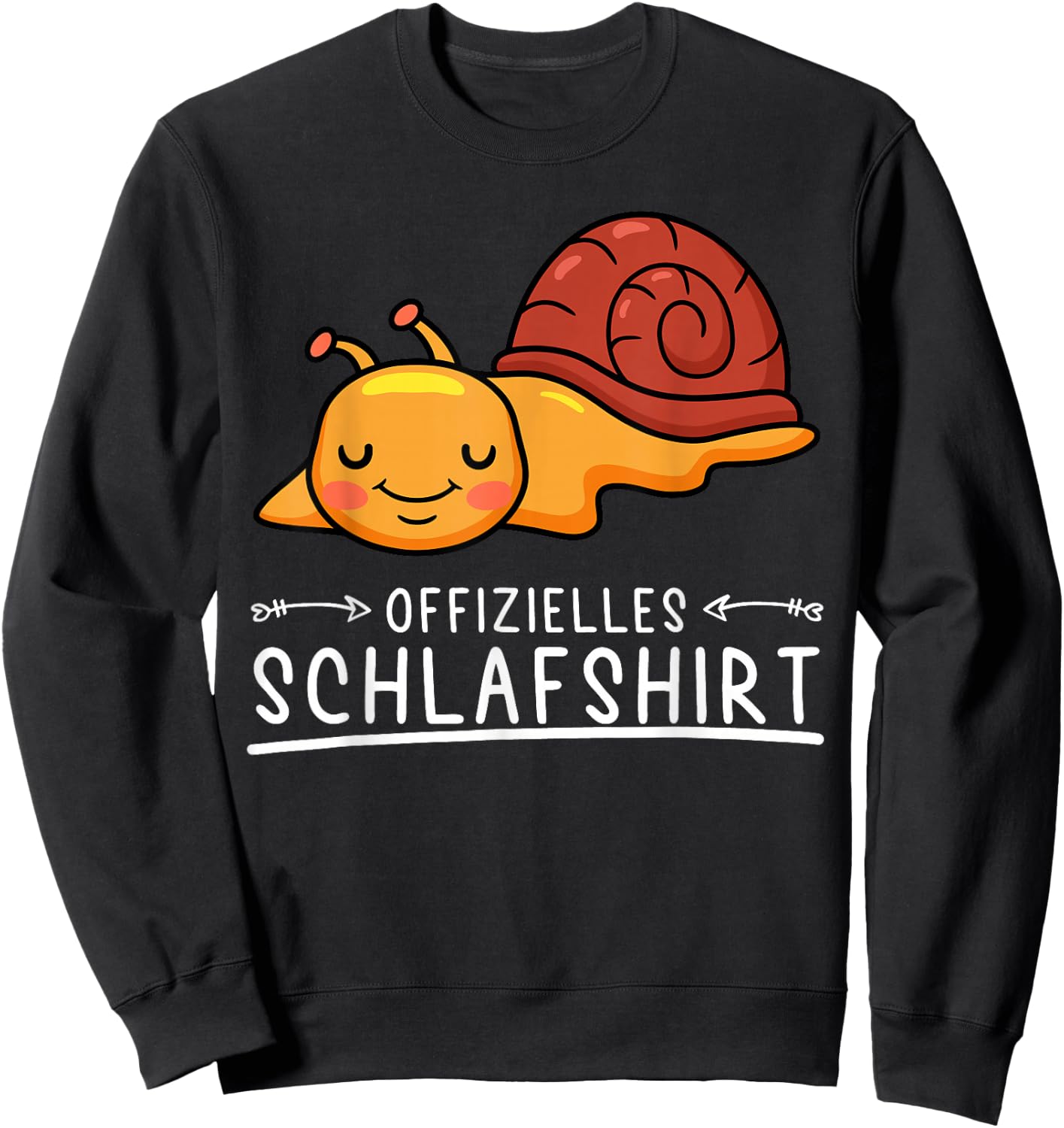 Offizielles Schlafshirt Schnecke Pyjama Schlafanzug Sweatshirt - Sweatshirt | Black