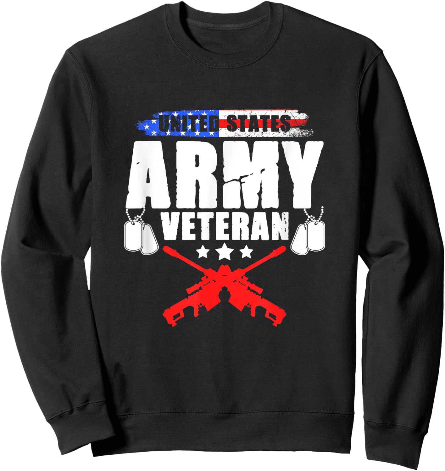United States Army Veteran Military Soldier Memorial Day Sweatshirt - Sweatshirt | Black