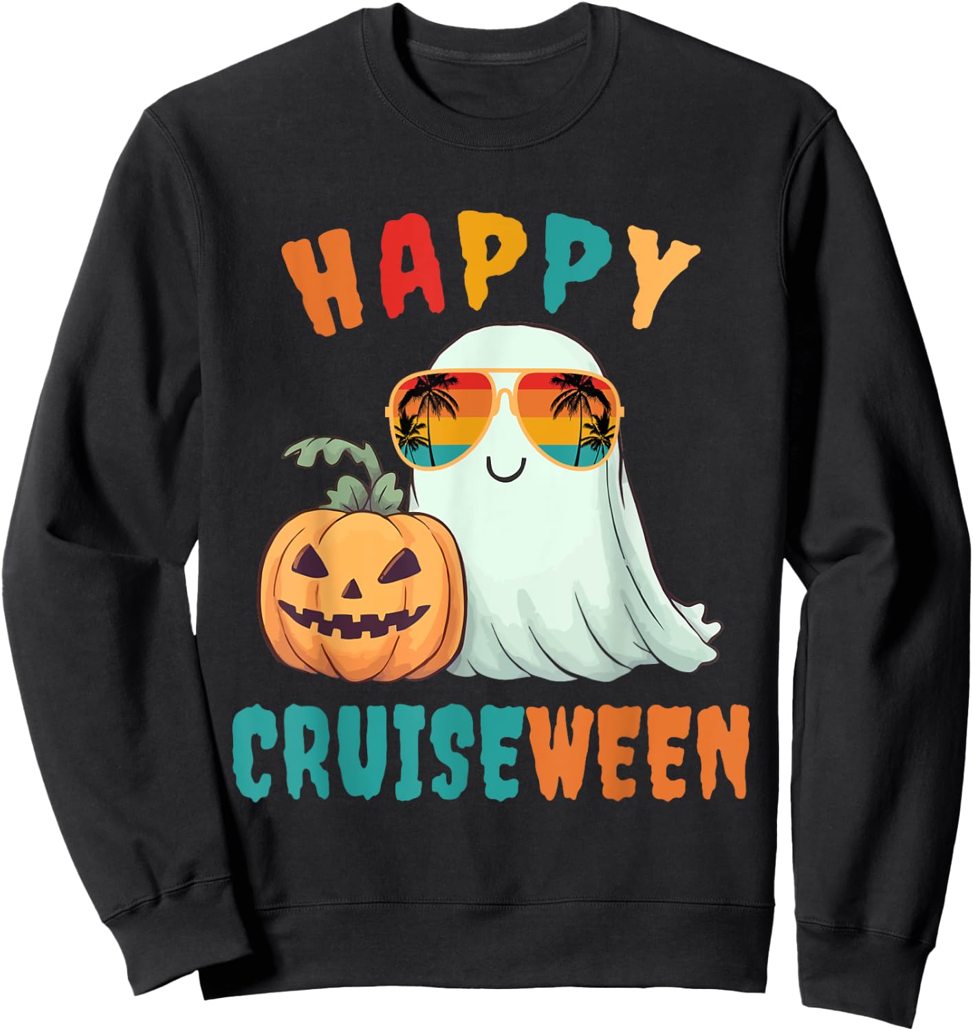 Halloween Cruise Squad Family 2025 Cruising Crew Sweatshirt - Sweatshirt | Black