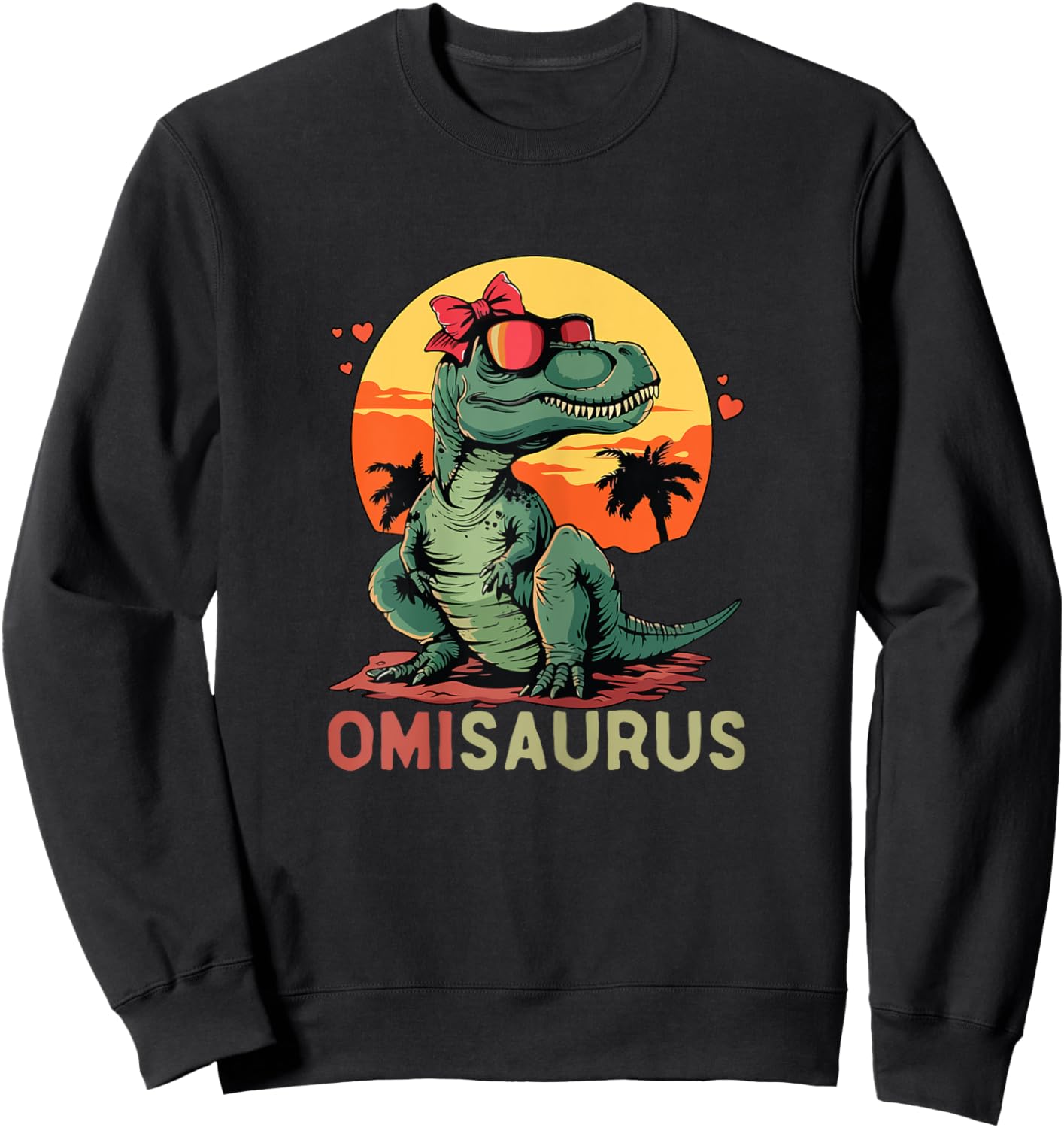 OmiSaurus Dino Dinosaur Omi-Saurus T-Rex Funny Trex Sweatshirt - Sweatshirt | Black