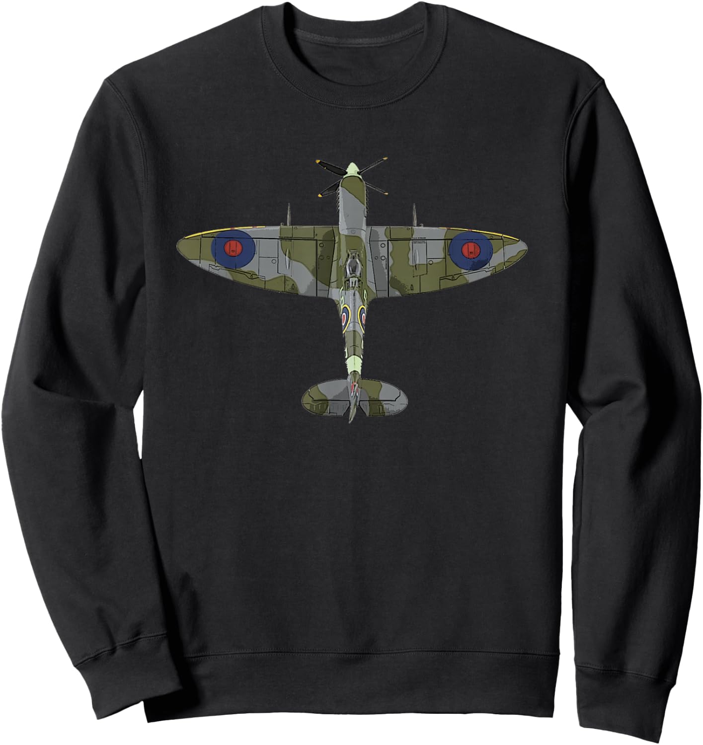 Cool - Spitfire Iconic British Airplane Sweatshirt - Sweatshirt | Black