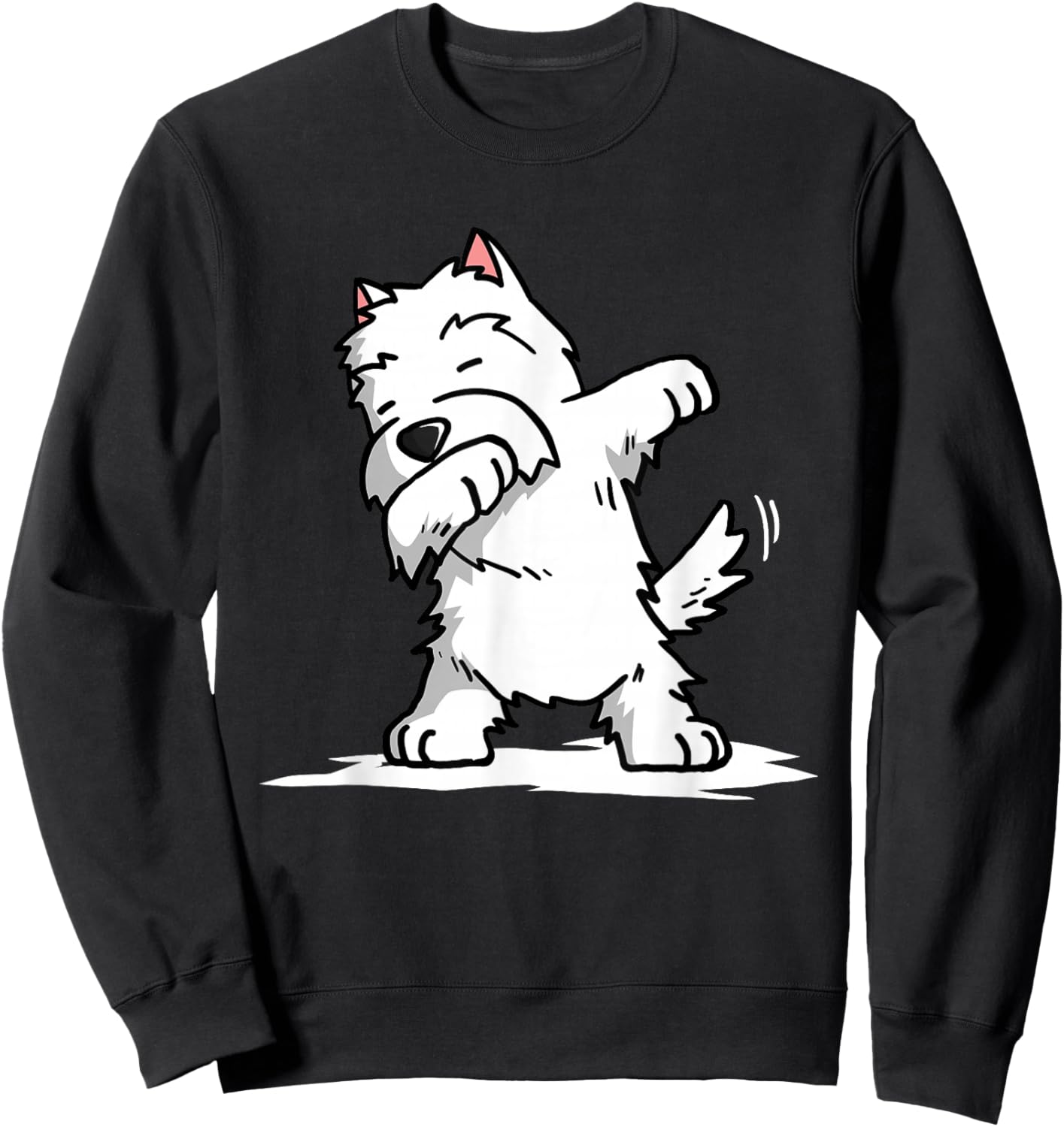 Dabbing Westie Funny West Highland White Terrier Sweatshirt - Sweatshirt | Black