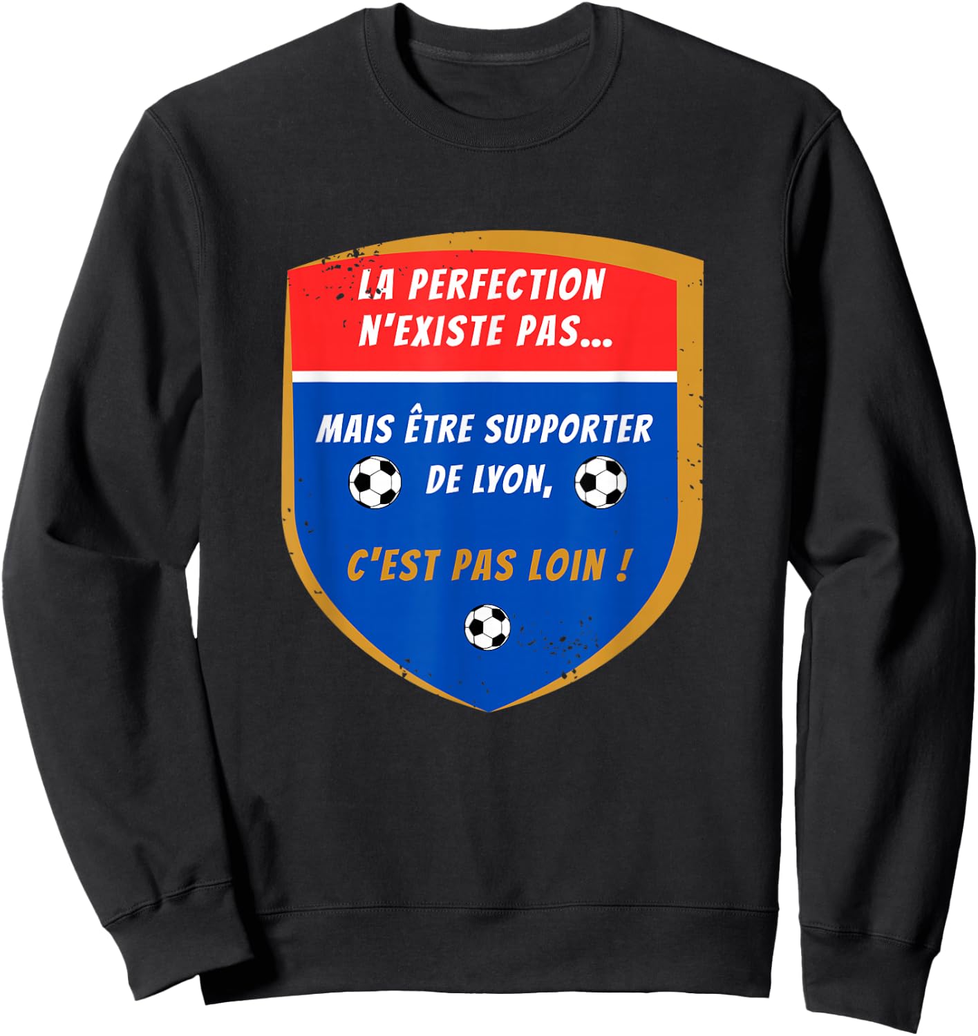 Gift Supporter Lyon Football Lyonnais , Black, S Sweatshirt - Sweatshirt | Black