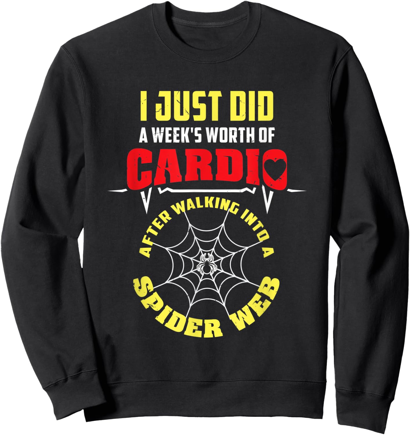 Cardio Spider Web Sweatshirt - Sweatshirt | Black