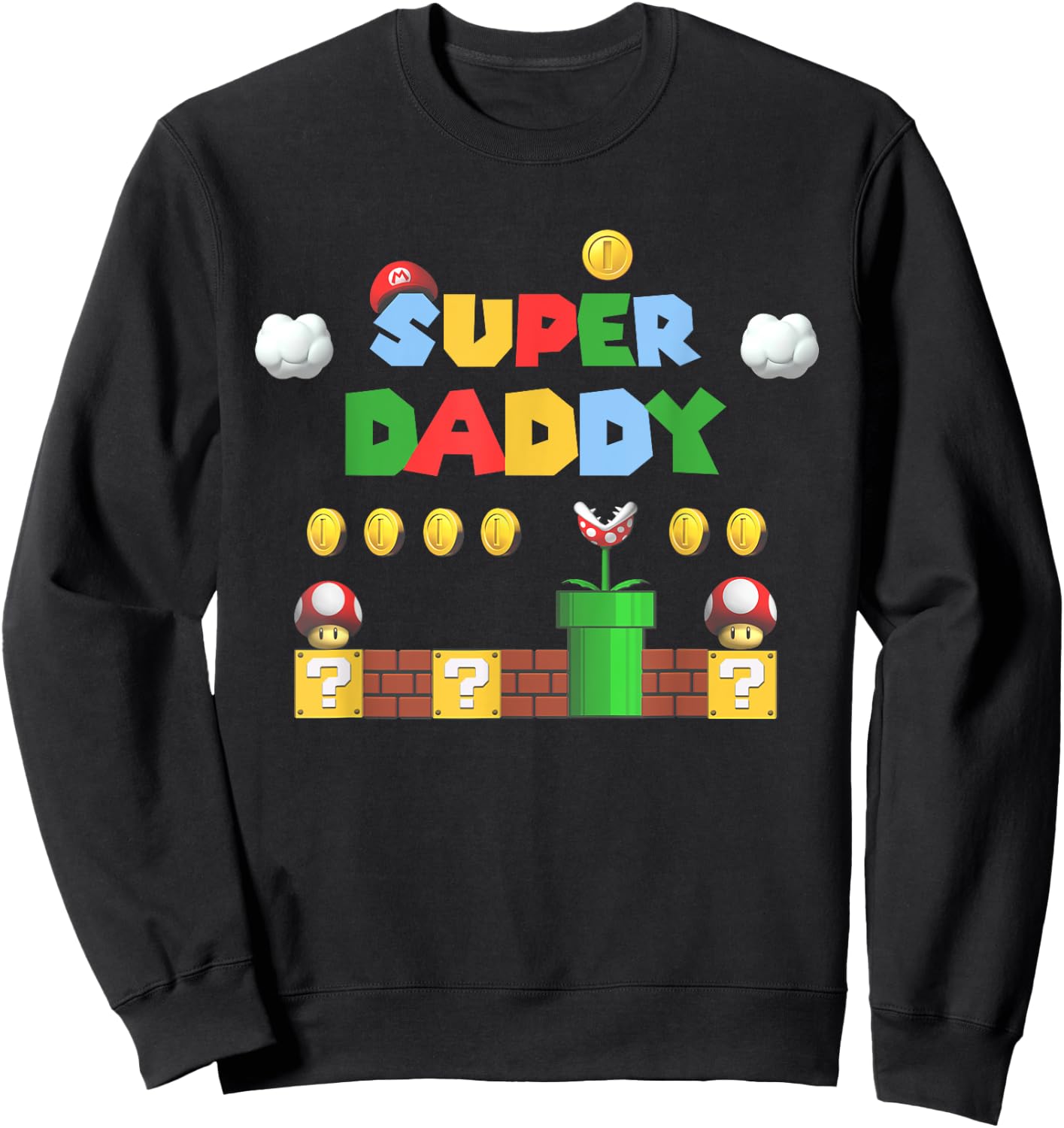 Super Daddy Abenteuer Thema Familie Liebe Sweatshirt - Sweatshirt | Black