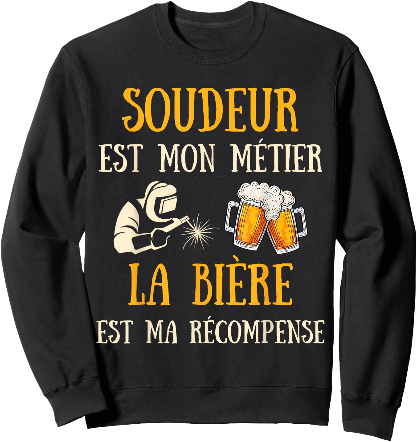 Welder Man Humour Welding Gift Humorous Beer , Black, S Sweatshirt - Sweatshirt | Black