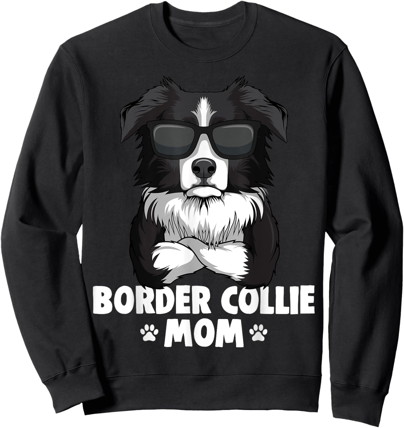 Border Collie Mom Hunde Mama Frauchen Damen Sweatshirt - Sweatshirt | Black