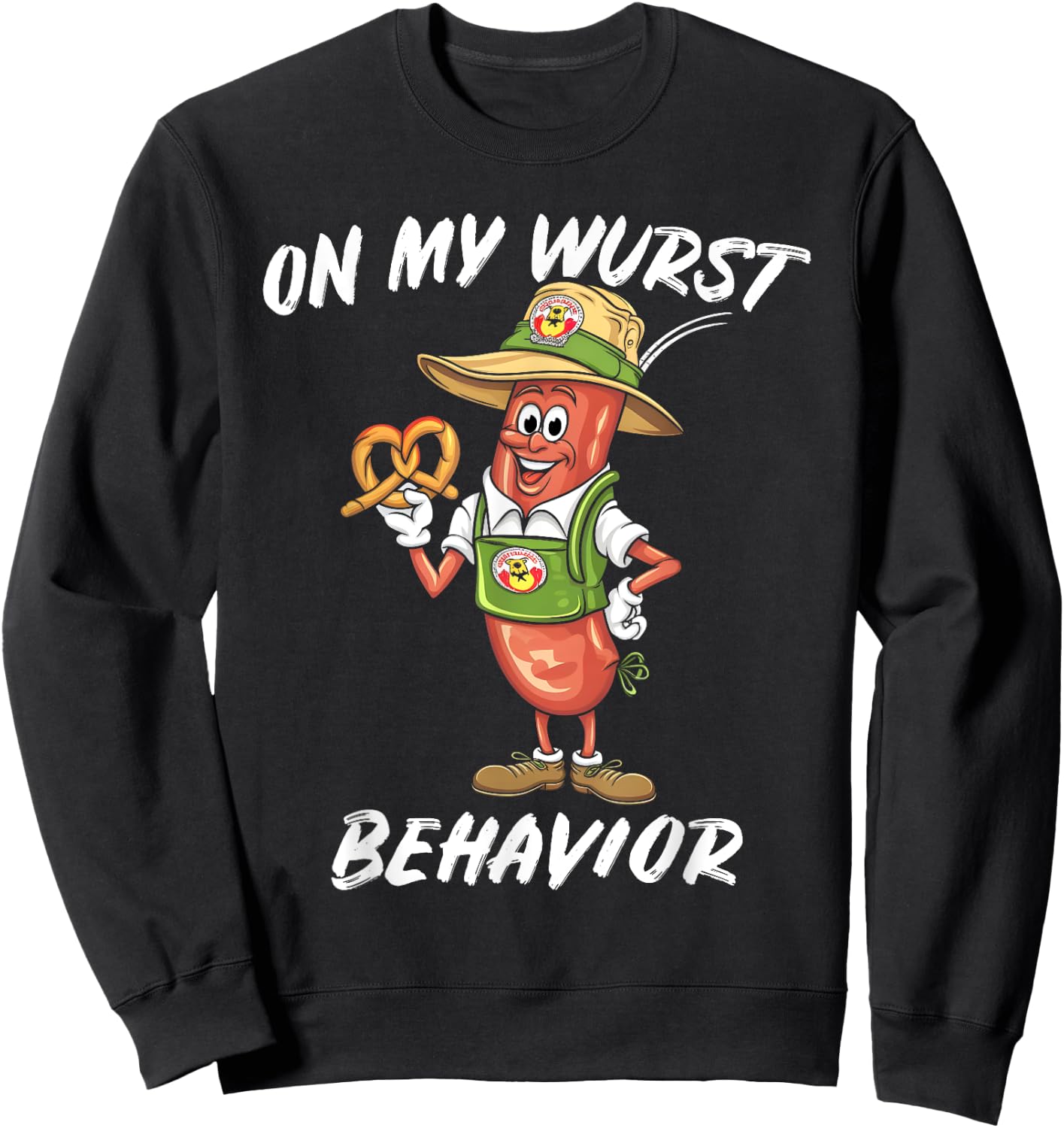 Oktoberfest On My Wurst Behavior Gift: Boys & Graphic Sweatshirt - Sweatshirt | Black