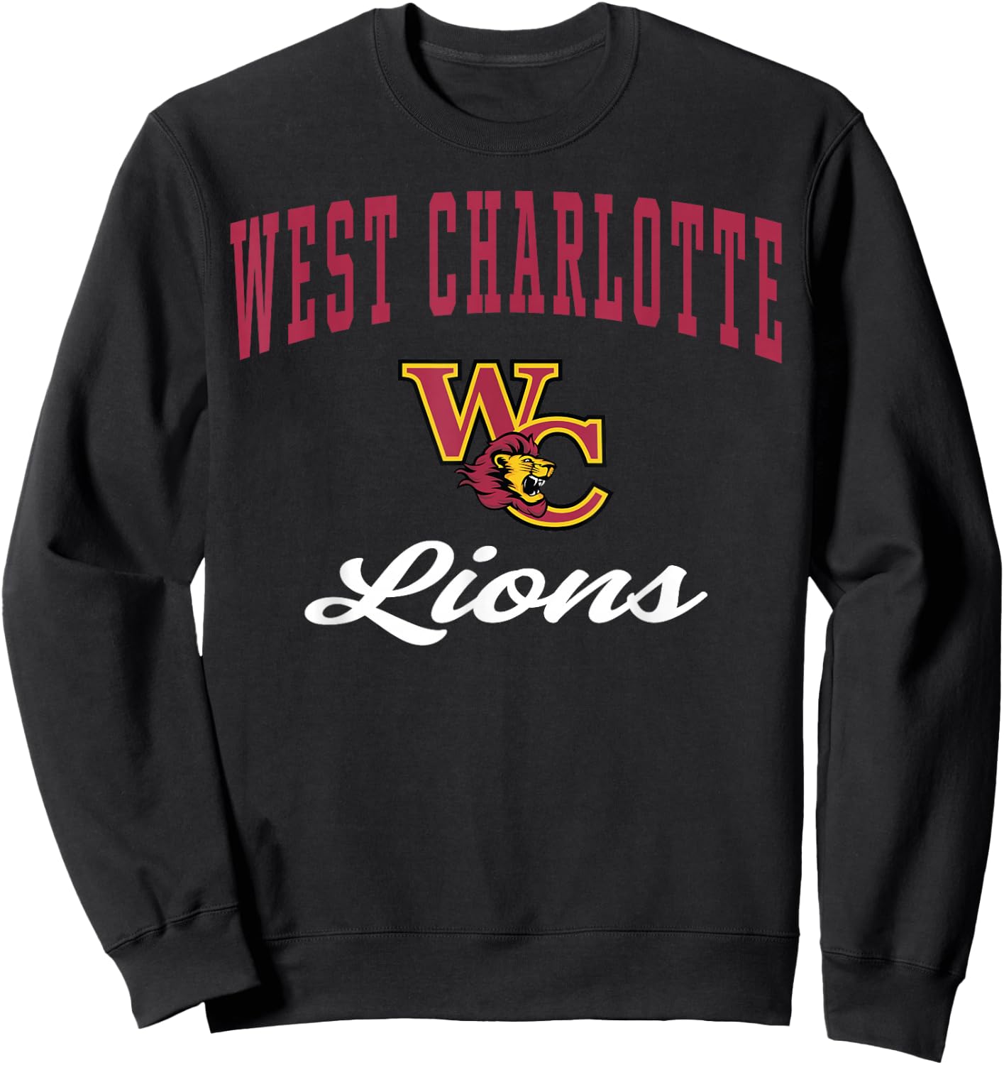 West Charlotte High School Lions Sweatshirt - Sweatshirt | Black