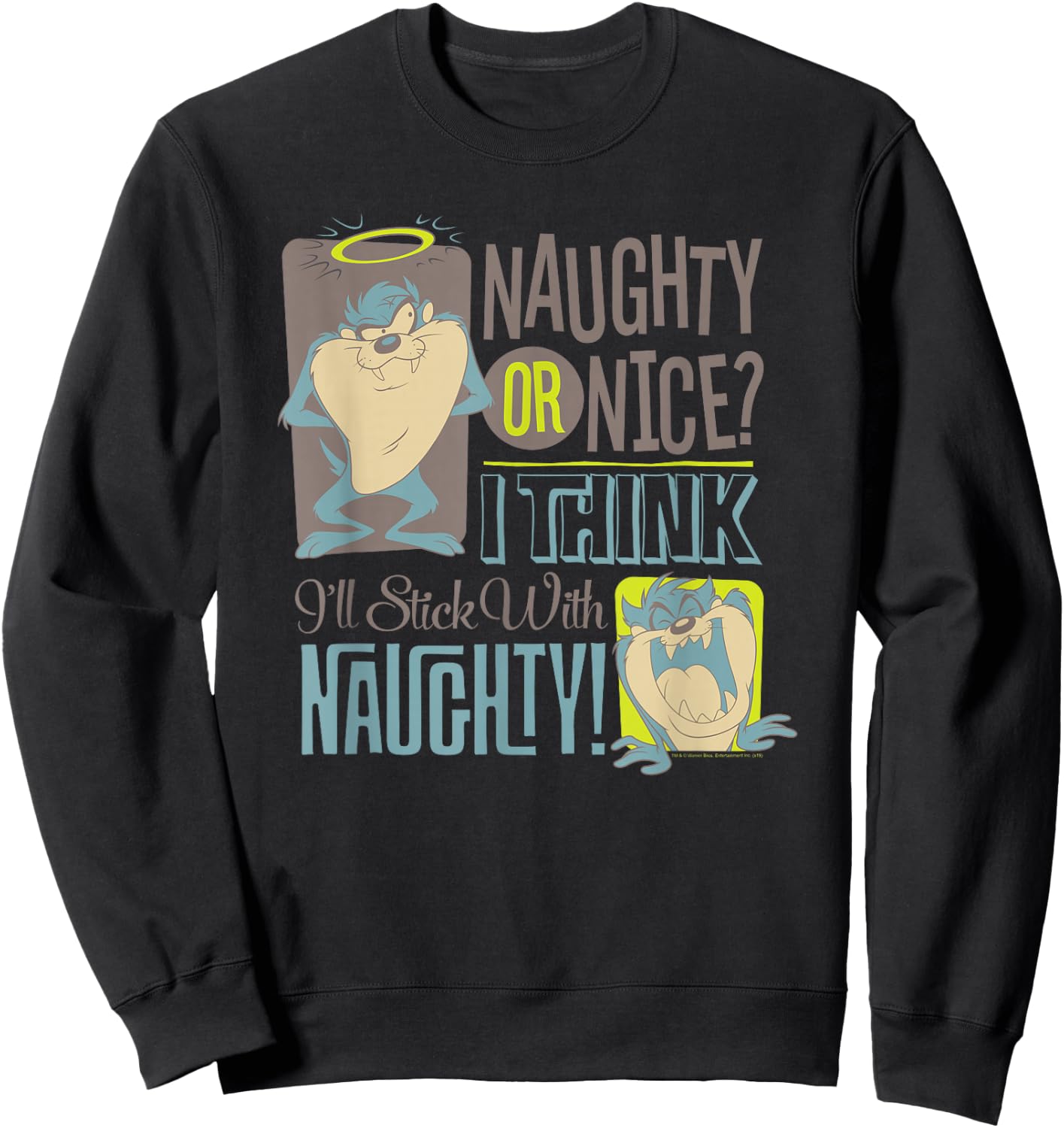 Looney Tunes Taz Naughty! Sweatshirt - Sweatshirt | Black