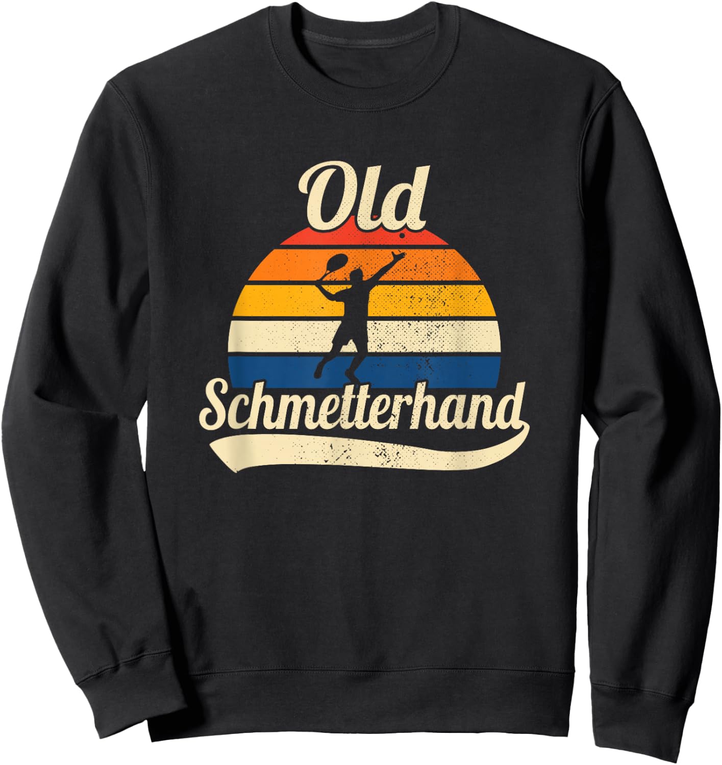 Old Butterfly Hand Retro Tennis , black Sweatshirt - Sweatshirt | Black