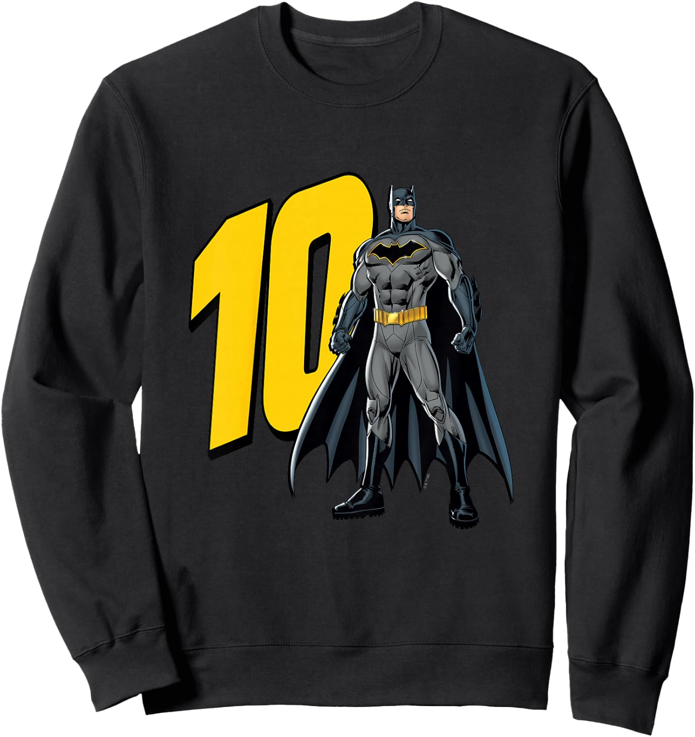 Kids Batman Super Hero 10th Birthday Sweatshirt - Sweatshirt | Black