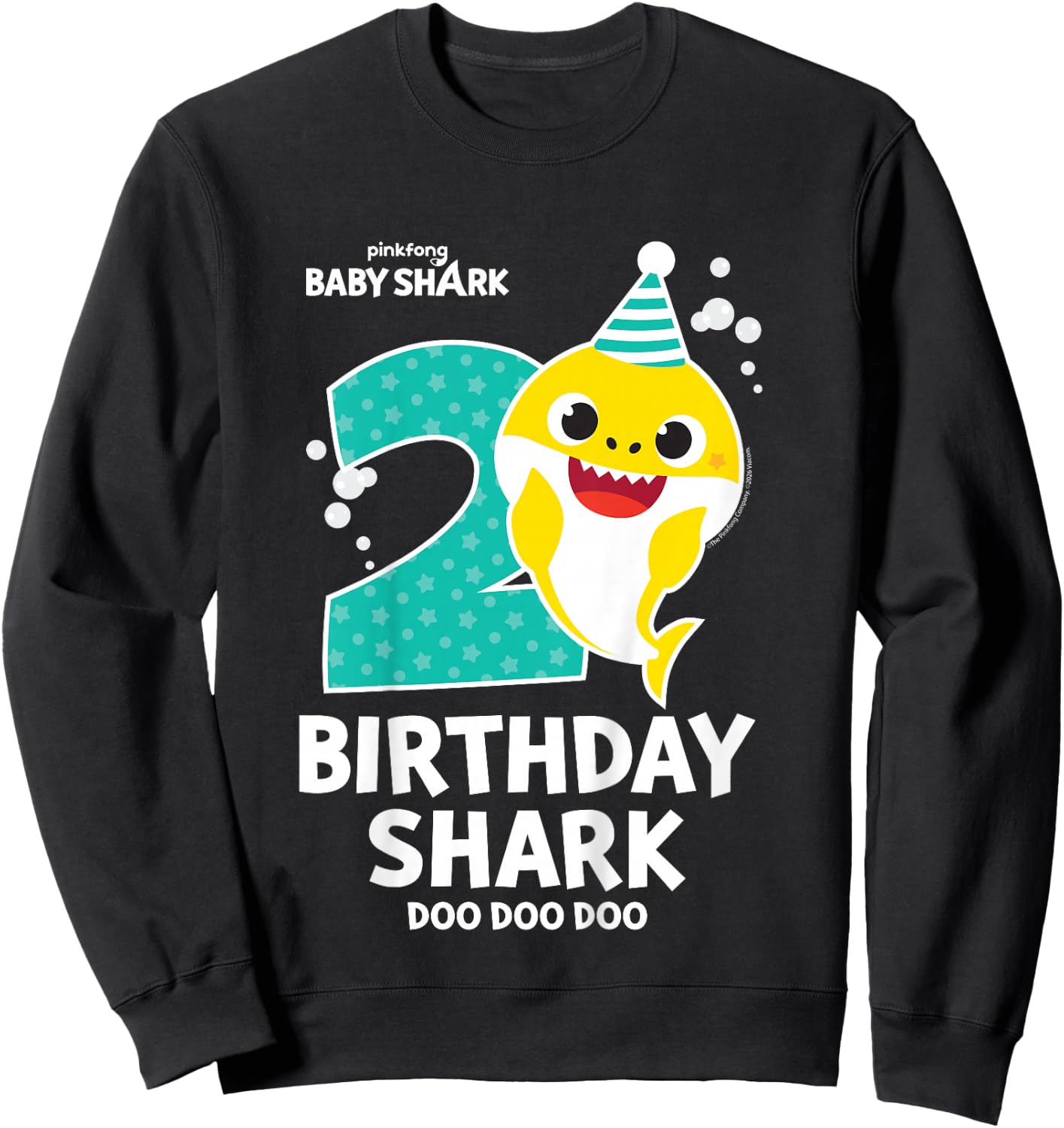 Offizieller Baby Shark Birthday Shark Alter 2 Sweatshirt - Sweatshirt | Black