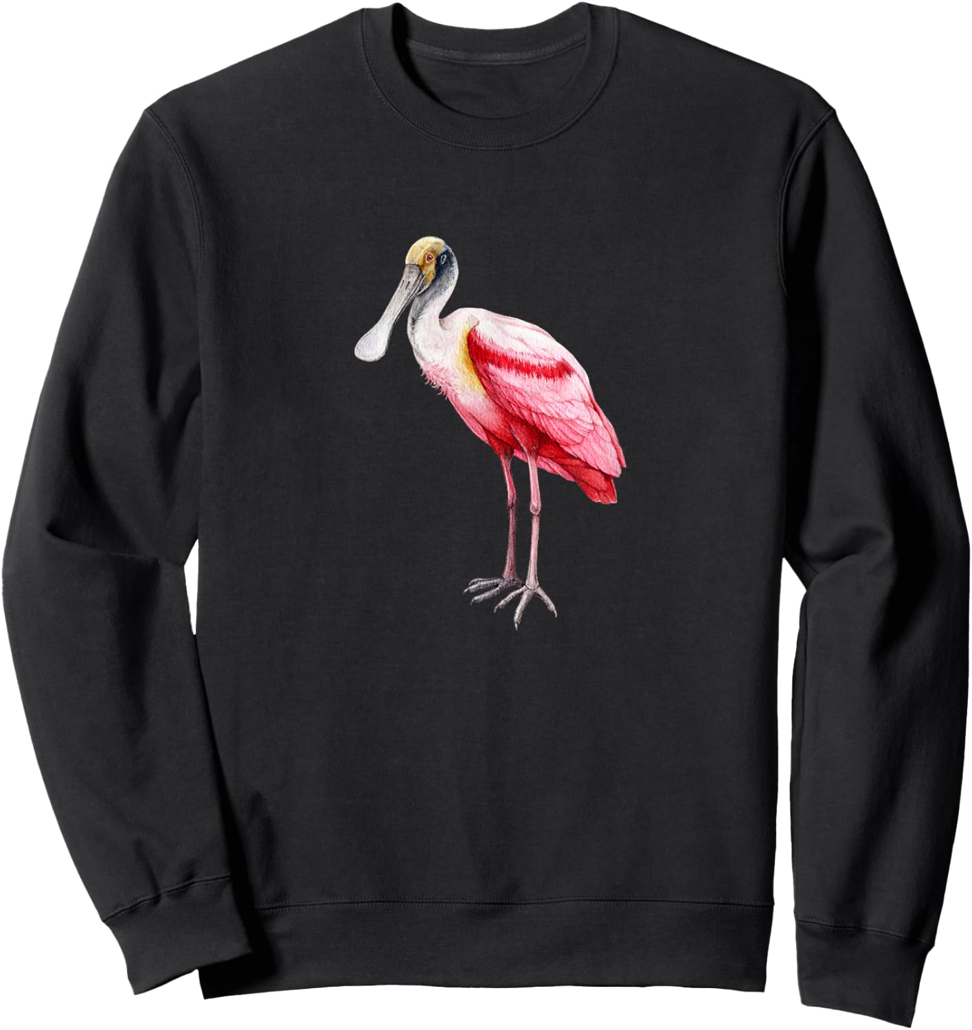 Roseate Spoonbill Ibis Wading Bird Pink Flamingo Sweatshirt - Sweatshirt | Black