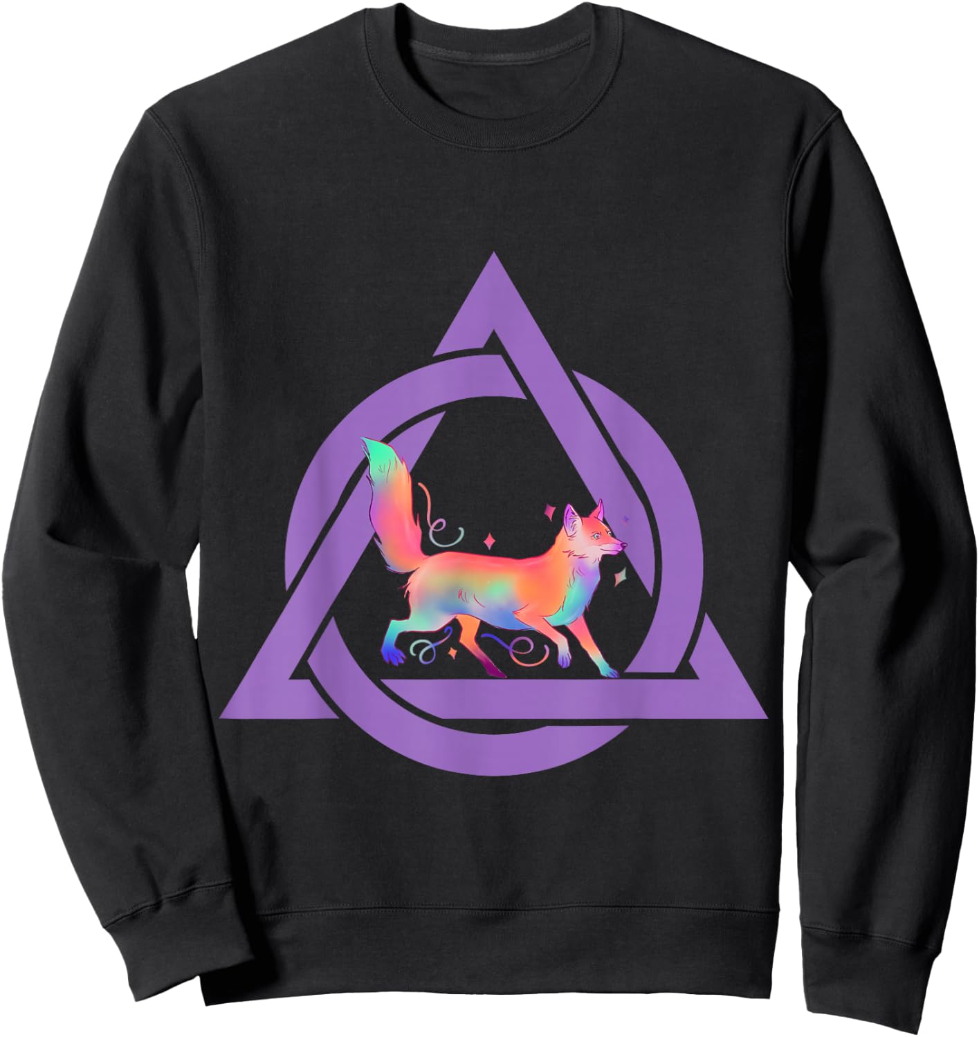 Therian Wear Delta Fox , Black, S Sweatshirt - Sweatshirt | Black