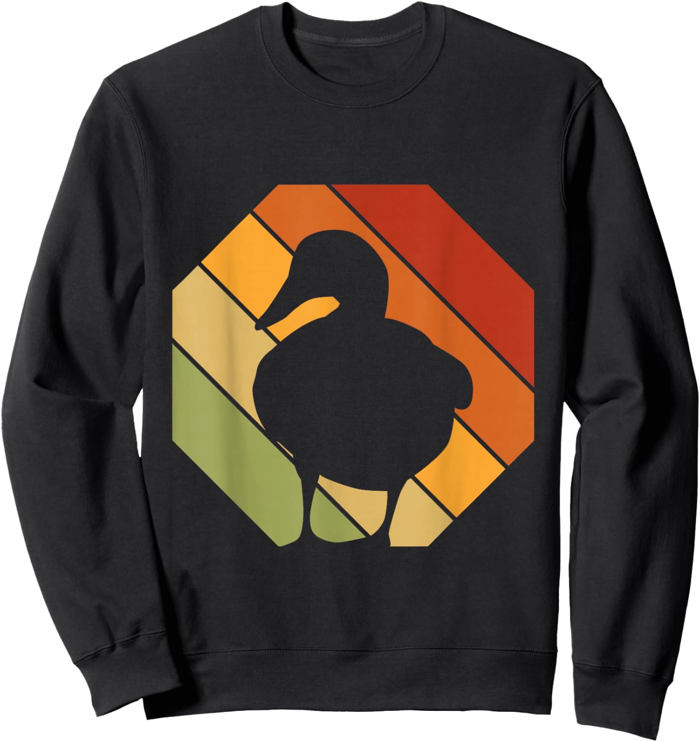 Retro Duck Rubber Duck Drake - Vintage Duck Sweatshirt - Sweatshirt | Black