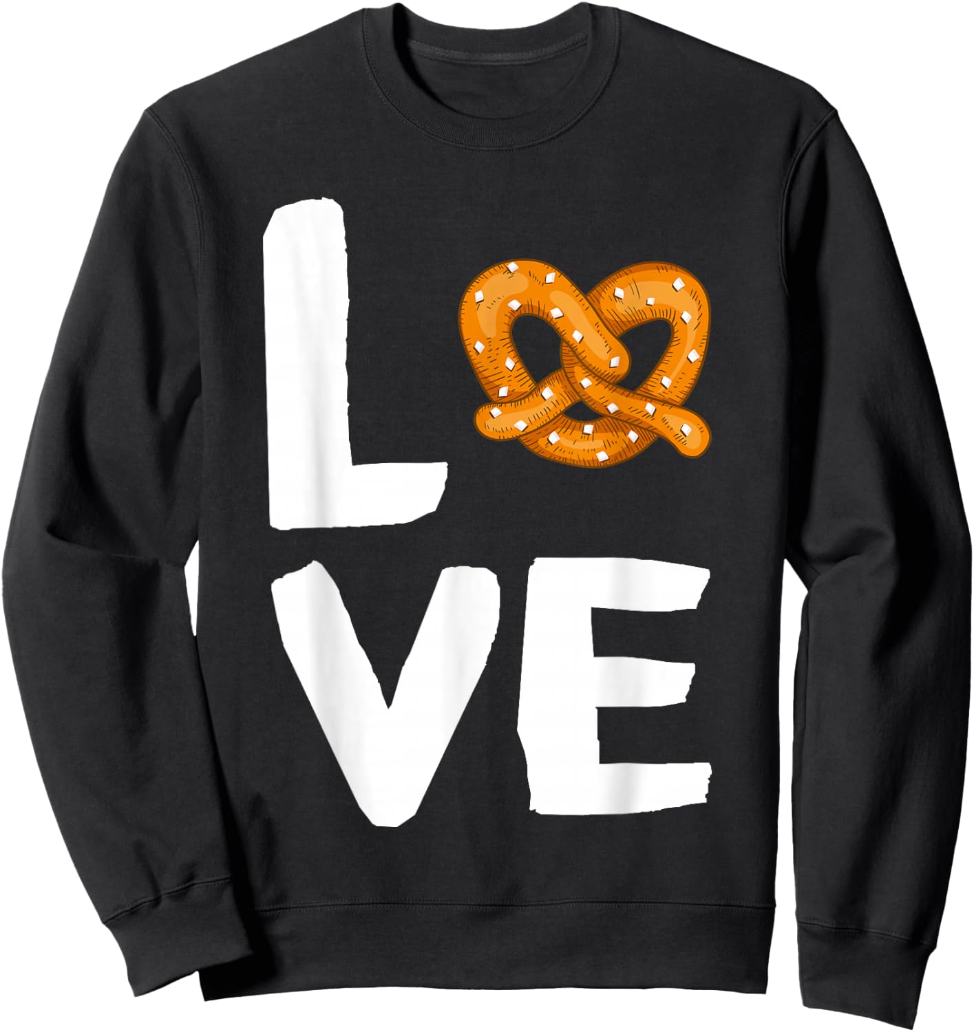 I Love Pretzels for Pretzel Day Funny Office Wear Gifts Sweatshirt - Sweatshirt | Black