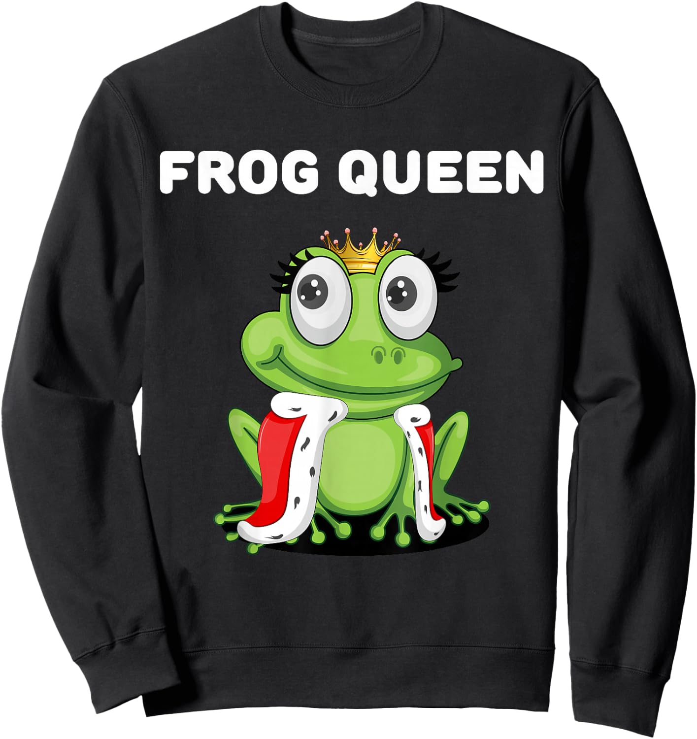 Frog Queen Girls' Frog Women's Frog , black Sweatshirt - Sweatshirt | Black